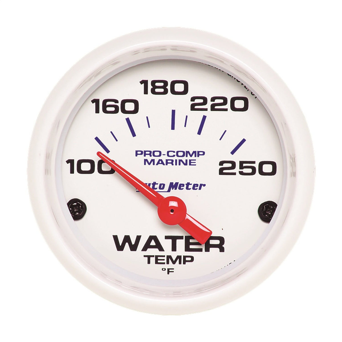 Autometer Gauge, Water Temp, 2 1/16'', 100-250F, Electric, Marine White (200762)