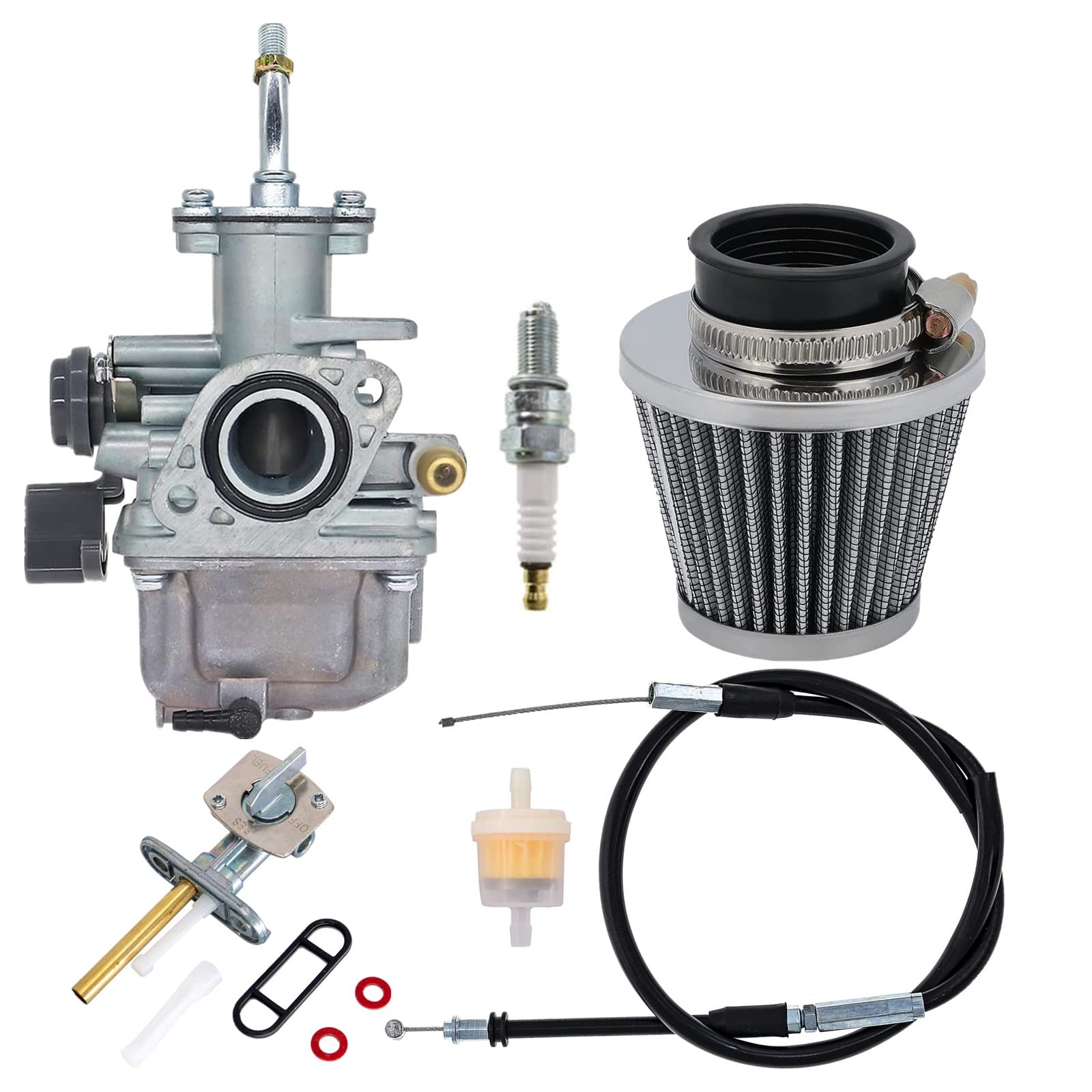 Whfzn Raprot 80 Carburetor For Yamaha Yfm80R Yfm80 Grizzly 80 Carb Atv Quad Carby 2002-2008 With Throttle Cable And Air Filter