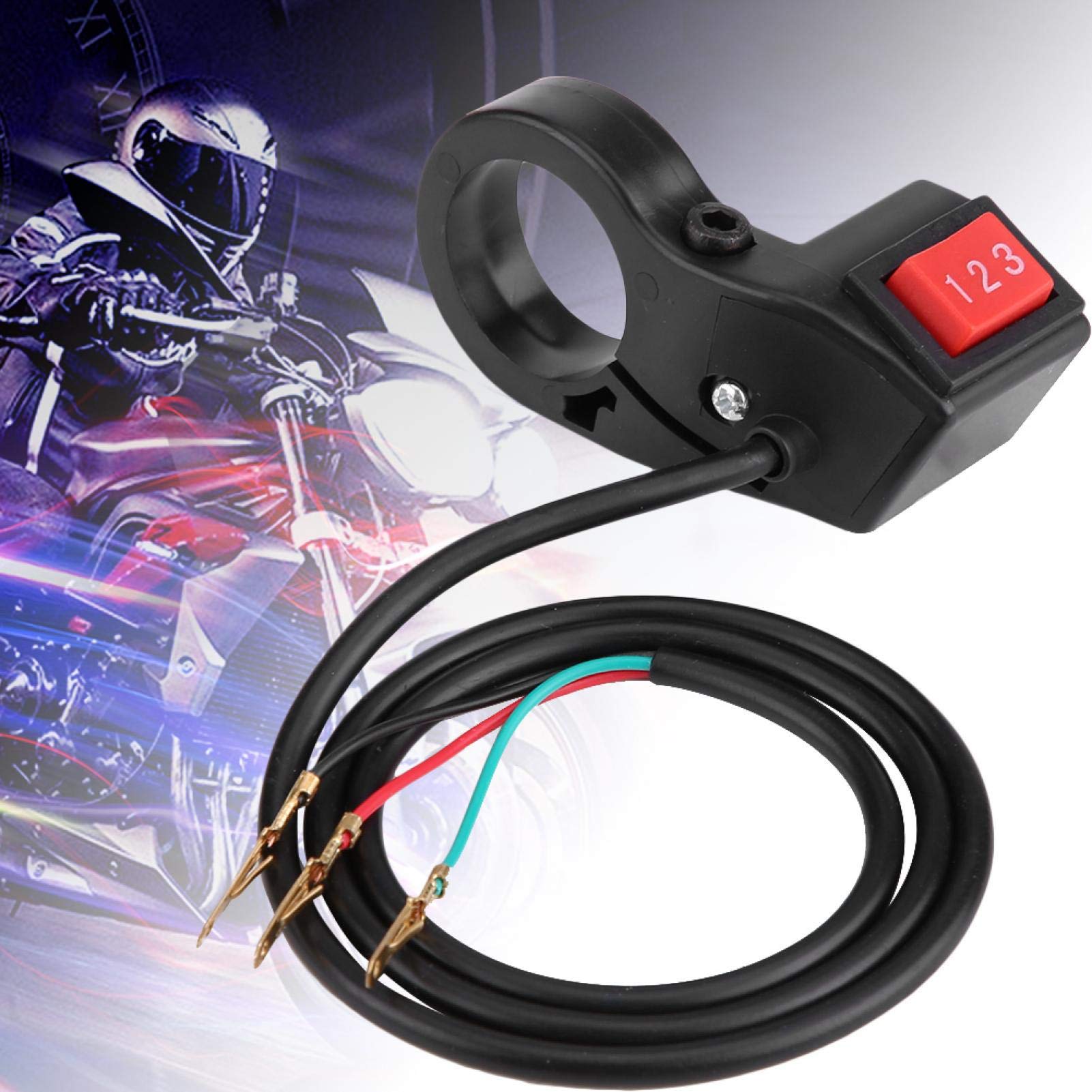 for 3 Speed Switch for ebike Yctze 3-Speed Module Switch 22mm 7/8in Handlebar Electric 3 Speed Module Switch Shift for Motorcycl