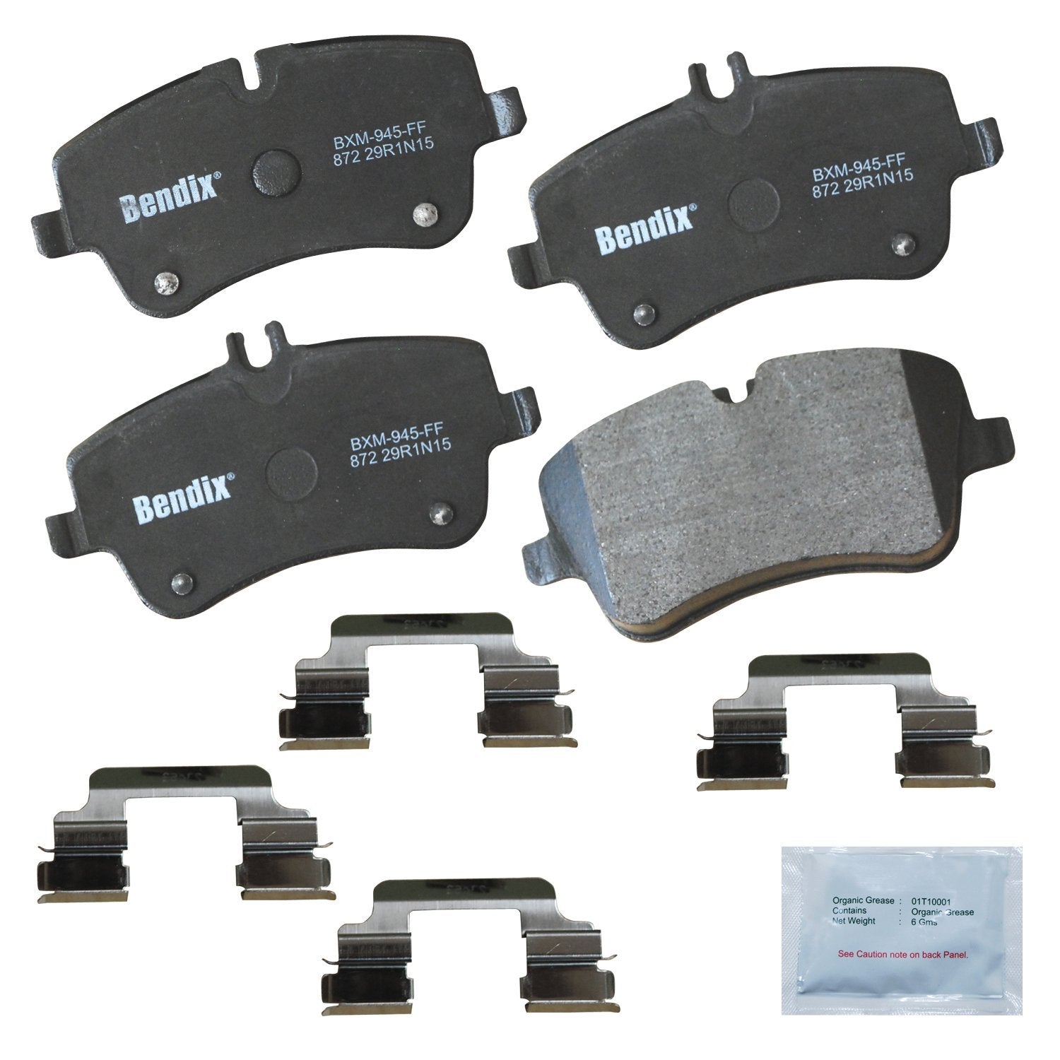 Bendix Priority1 Cfm872 Semi-Metallic Front Brake Pads For Select Models Mercedes-Benz C200, C230, C240, C280, C320, C350, Cl200