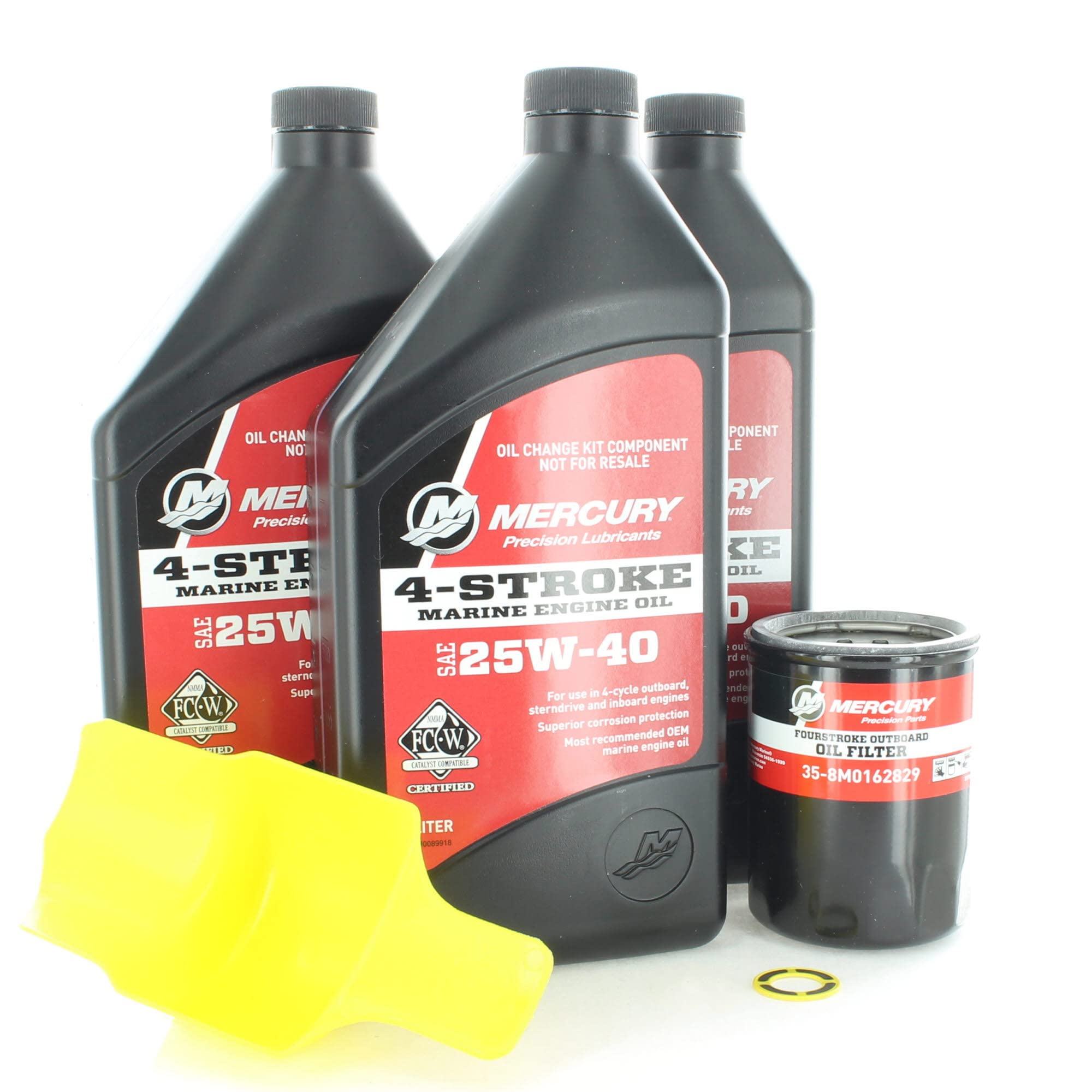 Mercury 25W-40 Oem Oil Change & Filter Kit 40-50-60Hp Four Stroke Outboard 8M0081916
