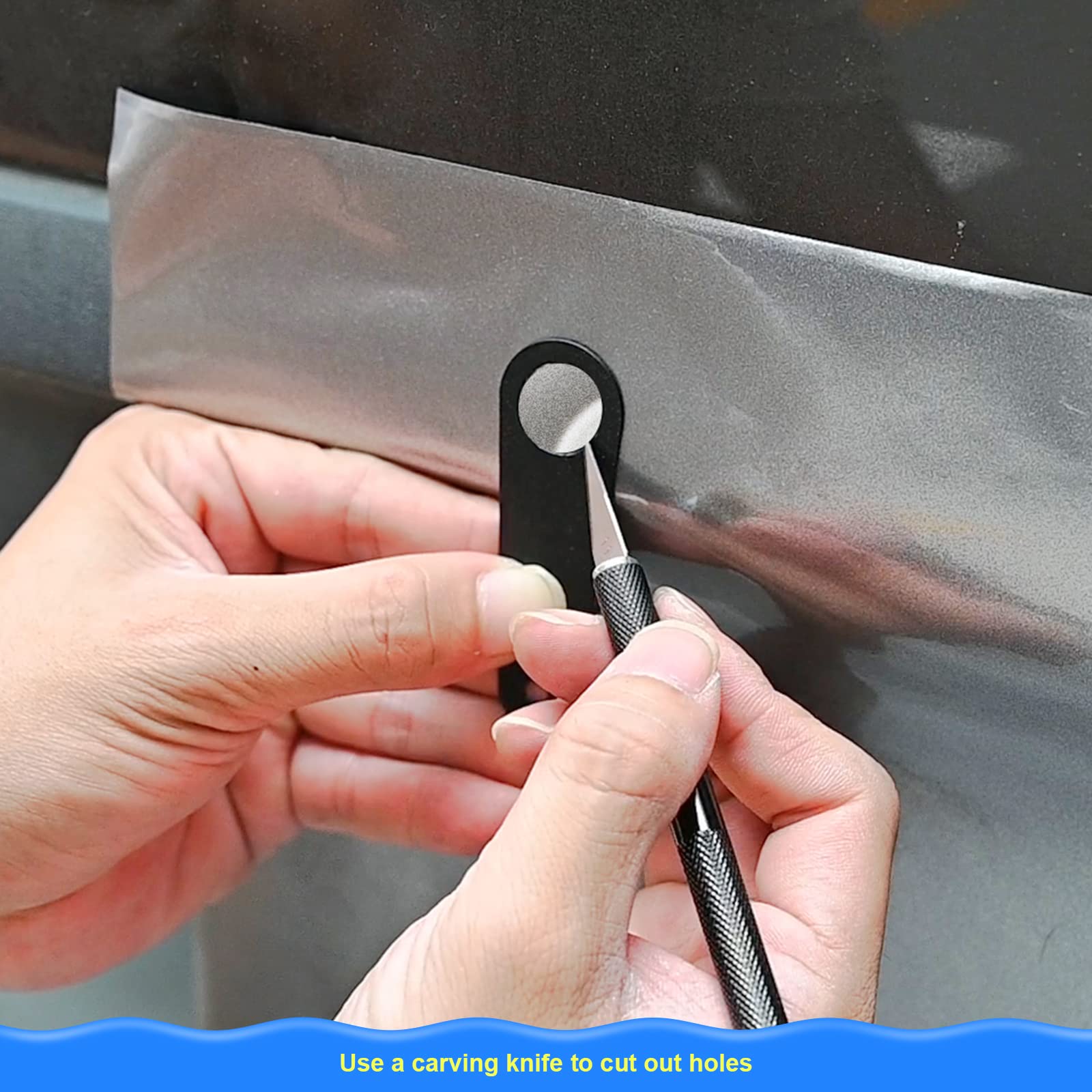 Newishtool Vinyl Wrap Film Precise Hole Cutting Circle Template Measuring Tool Car Wrap Tool Sensor Circular Cutter Template 13M