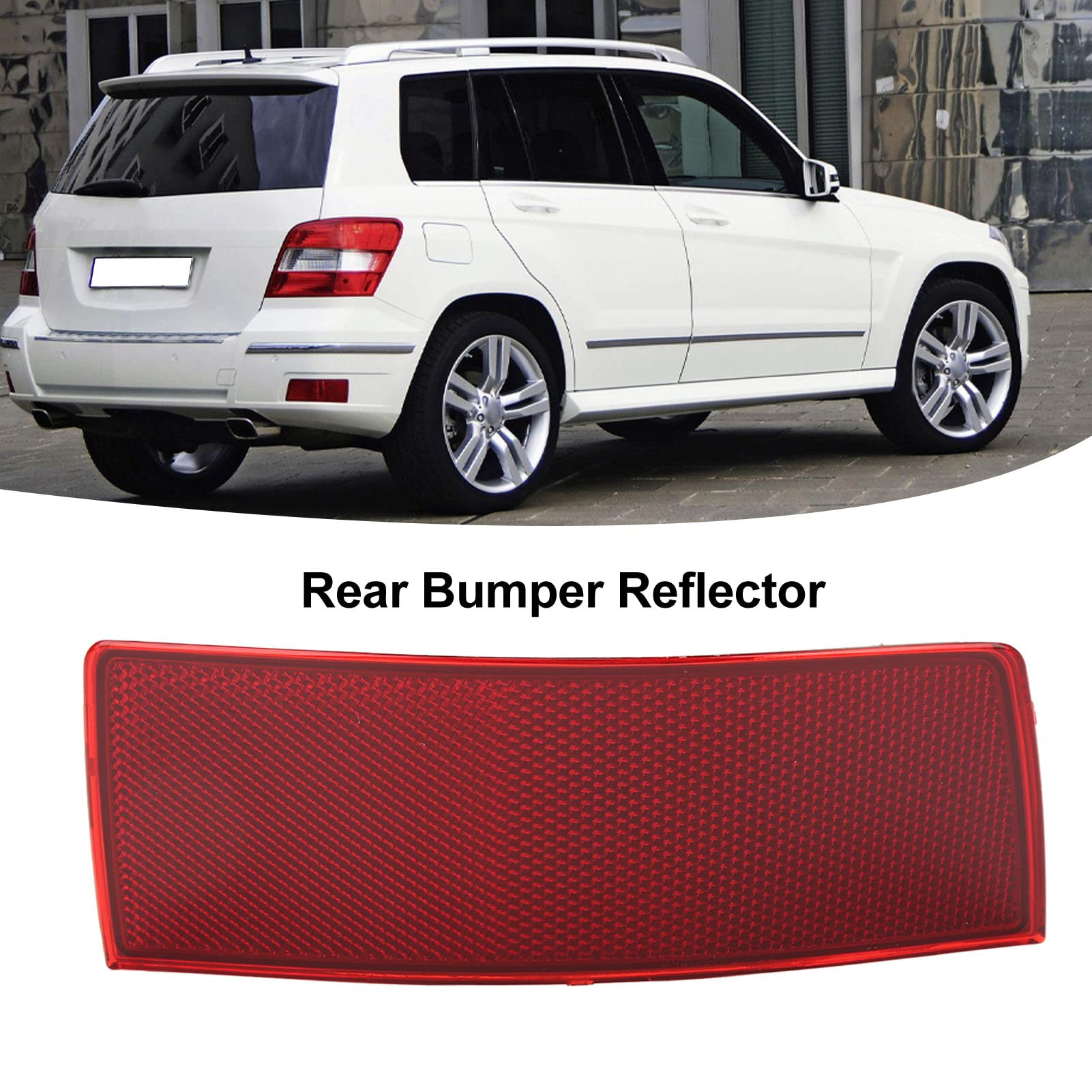 Car Tail Bumper Reflector, Rear Bumper Reflector Red Increased Visibility Replacement For Benz X204 Glk350 2010-2012 (Left 2048200174)