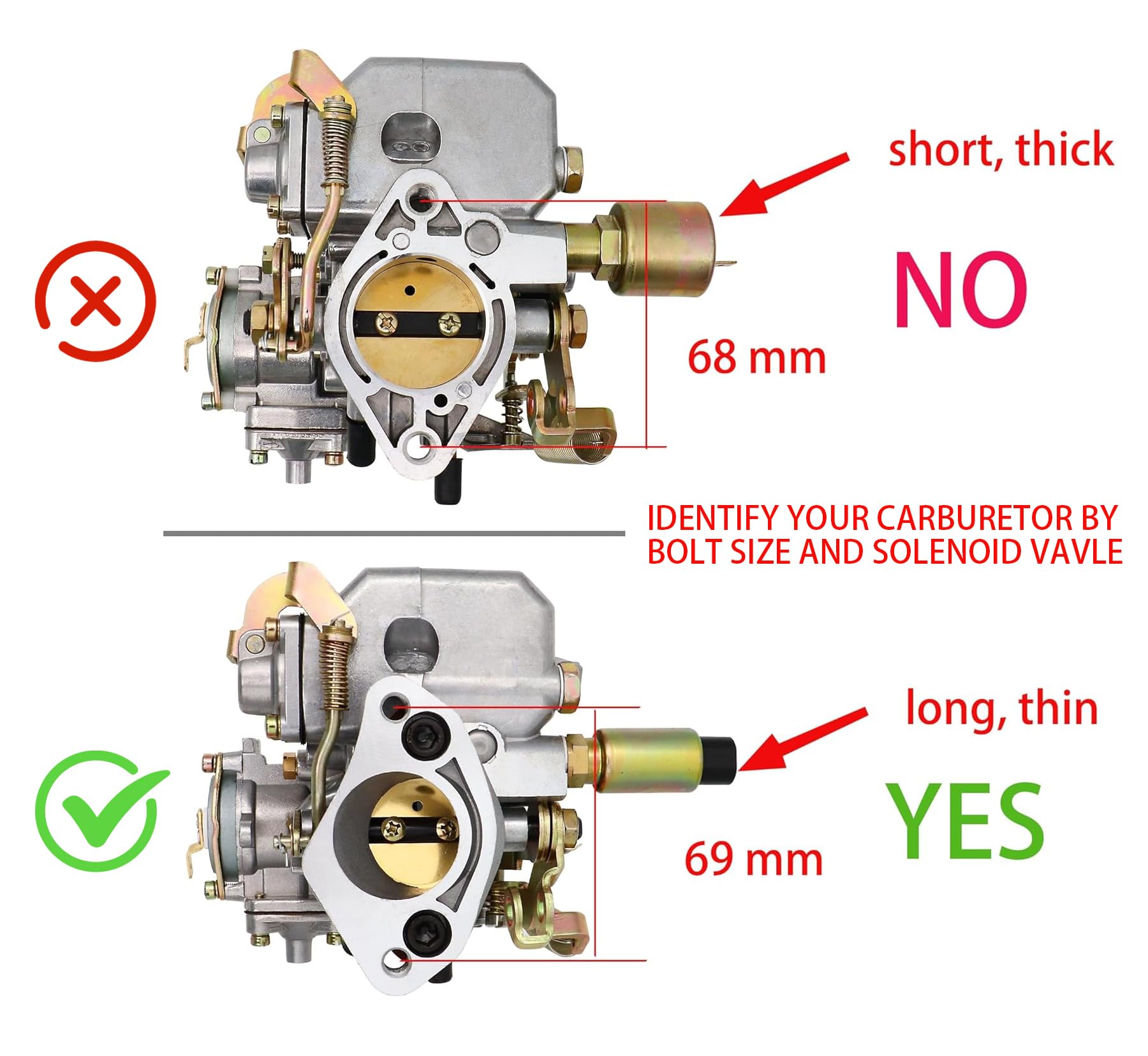 Thundermingo 30/31 Pict-3 Carburetor For Vw Beetle 113129029A Air Cooled Type 1 2 3 4 Bug Bus Gghia 1975-1982 Engine With Single