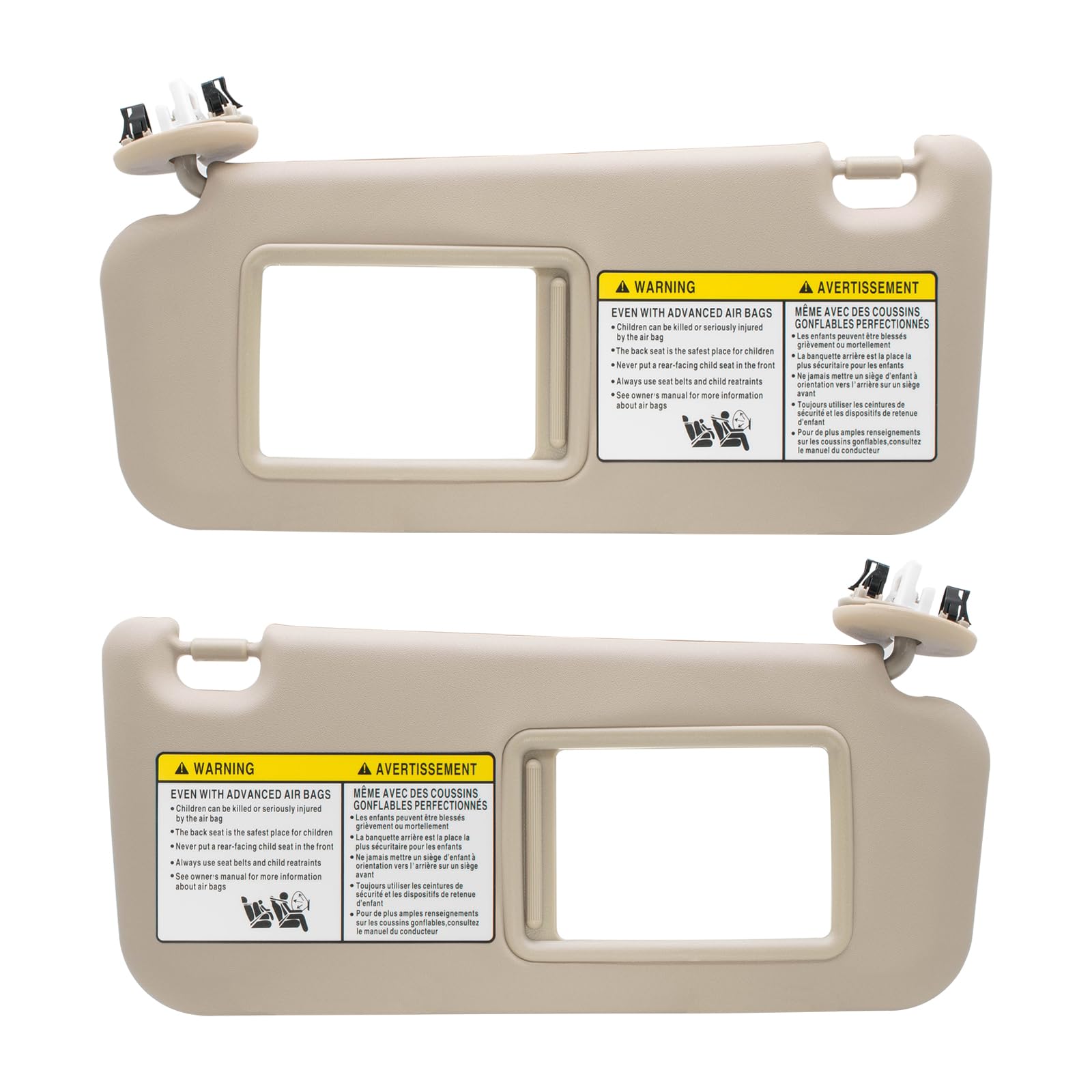 NHILES Right Passenger Side Sun Visor Replacement Compatible with Toyota RAV4 2006 2007 2008 2009 2010 2011 2012 2013 with Light