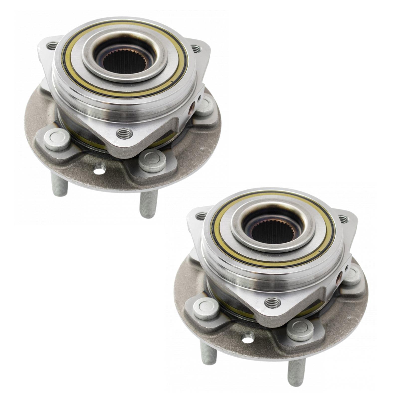 Trq Front Wheel Hub Bearings Assembly Set Compatible With 2020-2023 Jeep Gladiator 2018-2023 Wrangler