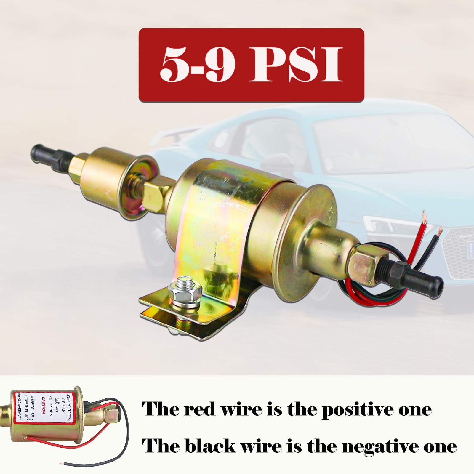 Universal Electric Fuel Pump 5-9 Psi 30Gph 12V Dc E8012S Gasoline And Diesel Fuel Pump For Carburetor Engine E8012S, Fd0002, P60