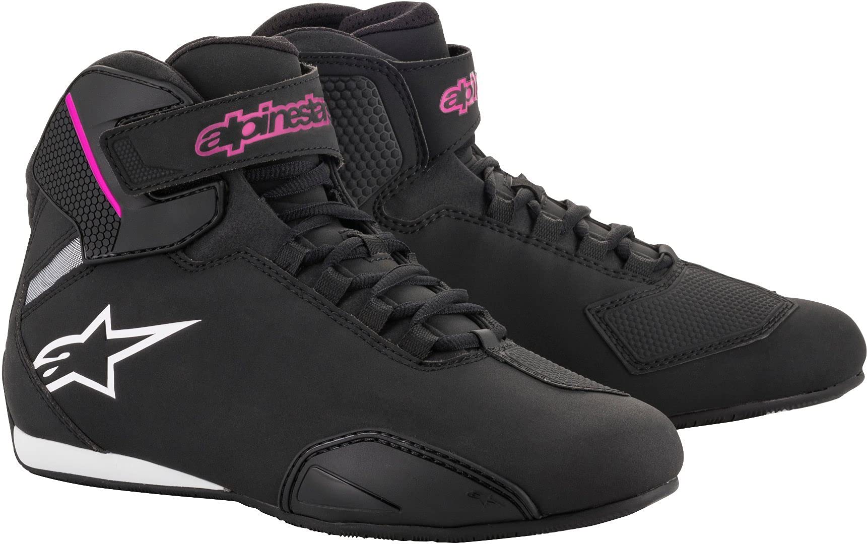 Alpinestars Womens Sektor Shoes (11.5) (BLACK/FUCHSIA)