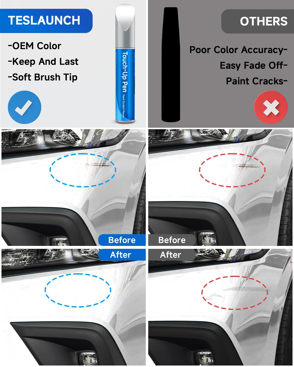 NH-578 Taffeta White Touch Up Paint Compatible with Honda Exact Match Touch Up Paint Car Scratch Repair