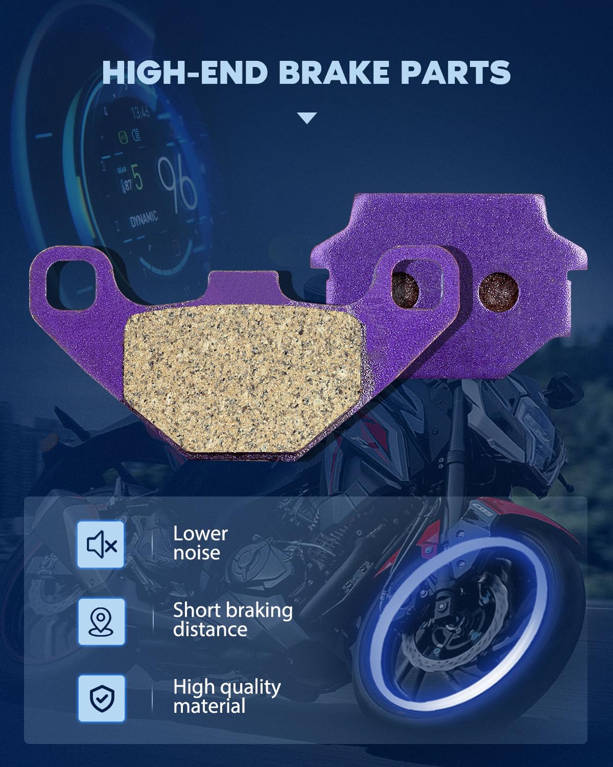 Eccpp Brake Pads Brake Shoes Fit For 1988-2004 For Kawasaki Bayou 300 Klf300B, Front And Rear Brake Pads And Brake Shoes 706 Fa6