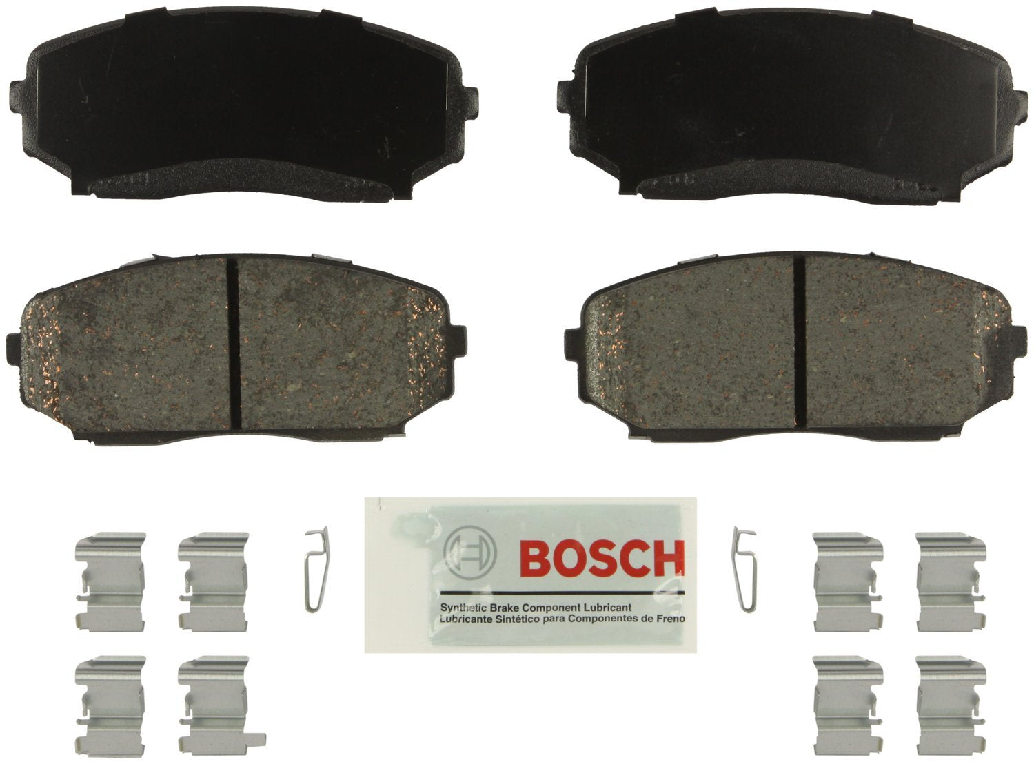 Bosch Be1258H Blue Ceramic Disc Brake Pad Set With Hardware - Compatible With Select Ford Edge; Lincoln Mkx; Mazda Cx-5, Cx-7, Cx-9; Front