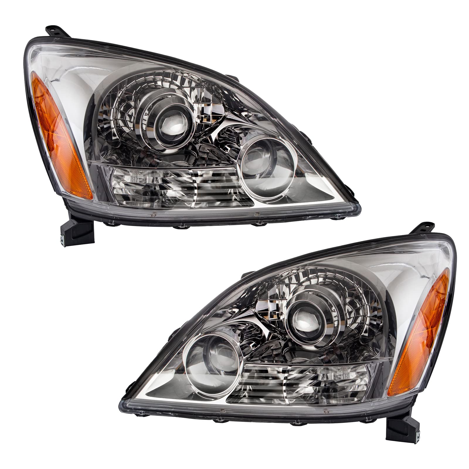 Trq Headlight Assembly Set Headlights Driver & Passenger Side Halogen Compatible With 2005-2009 Lexus Gx470 Lx2518108 Lx2519108
