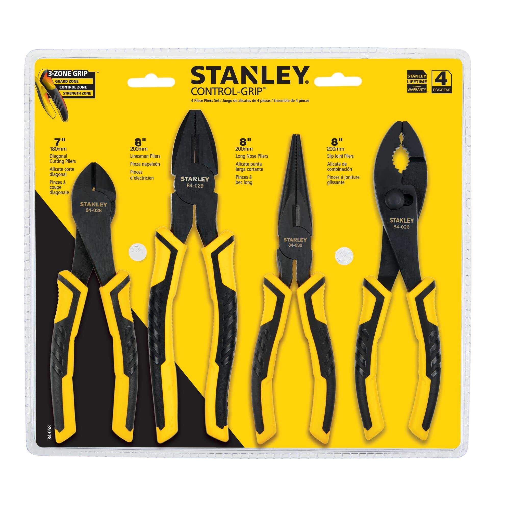Stanley Pliers Set, 4-Piece (84-058)