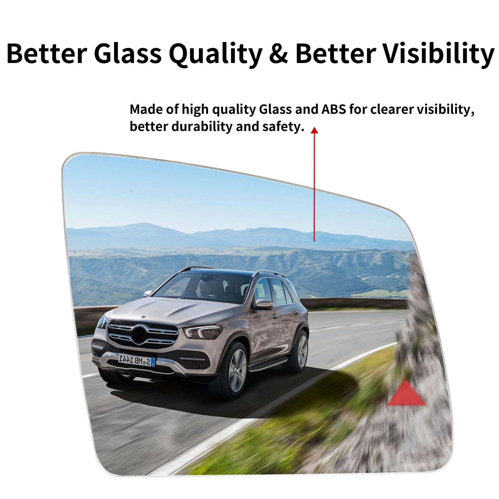 LOIYLLEN Passenger Side Mirror Replacement for Mercedes Benz GLE GLS GL/ML/G/R class (X164 W166 X166) 2010-2019 - Right Side Mir