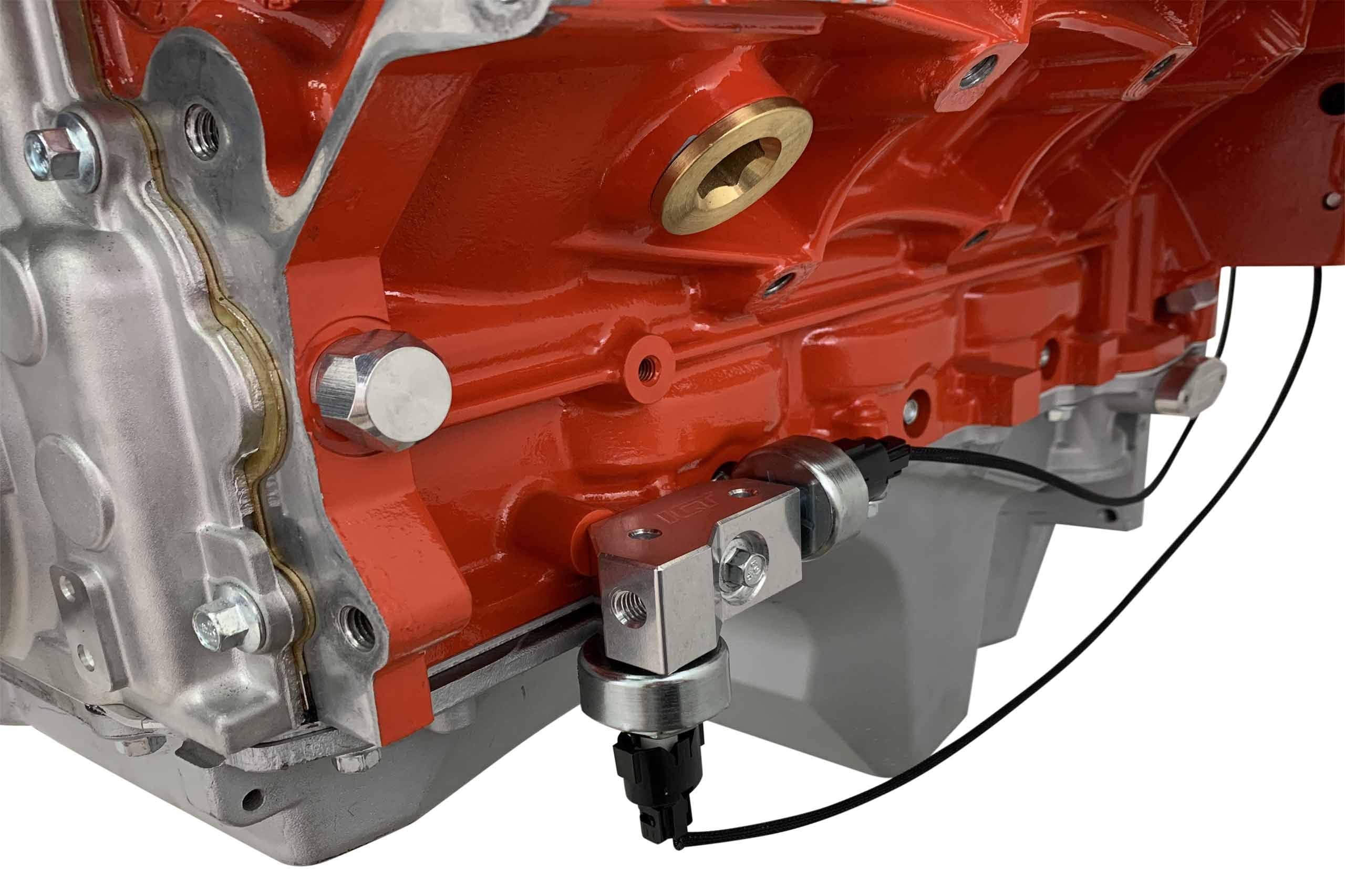 ICT Billet LS Gen III Knock Sensor Relocation Brackets, Billet Aluminum, Model 551216-KN30, Compatible with GM LS Engines, Natural Finish