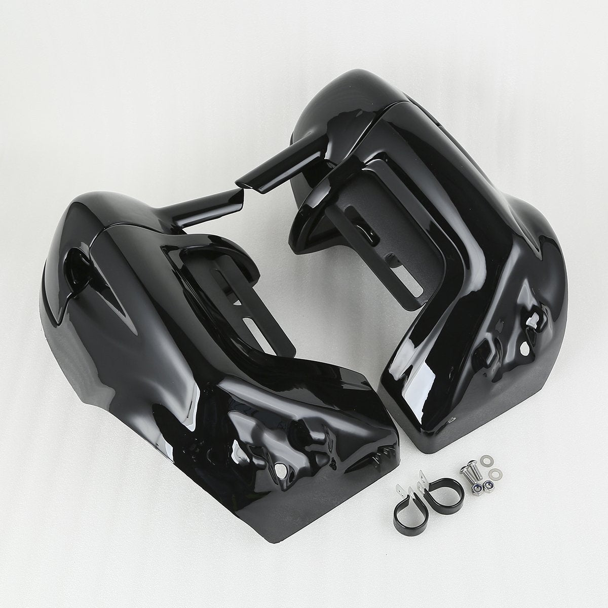 Xmt-Moto Left And Right Vented Fairing Lower Kit Fits For 1983-2013 Harley Davidson Touring Road King Electra Glide Ultra Limited Ultra Classic Street Glide Cvo And Trike Models,Gloss Black