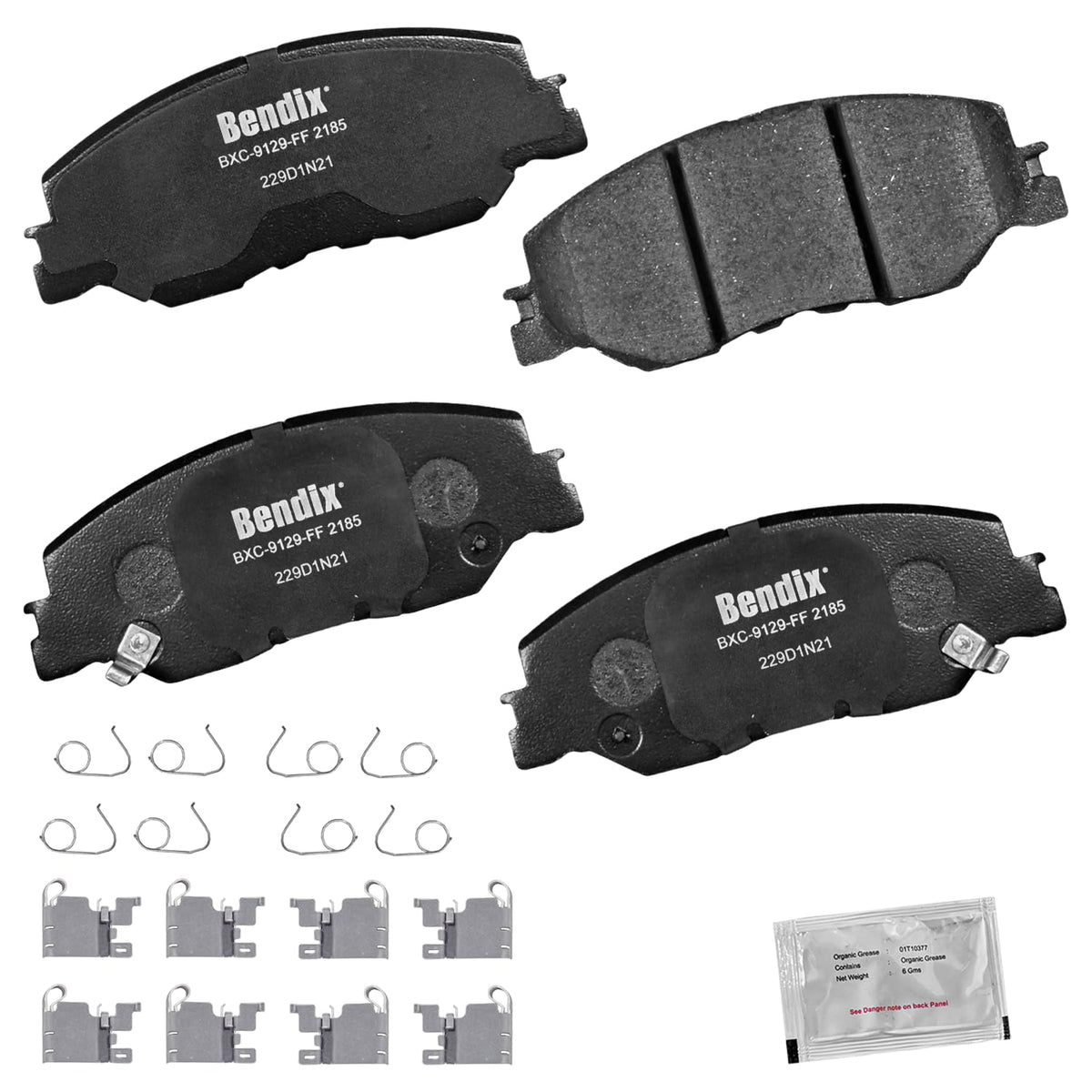 Bendix Priority1 Cfc2185 Ceramic Front Brake Pads For Honda Civic 2023-2022, Insight 2022-2019