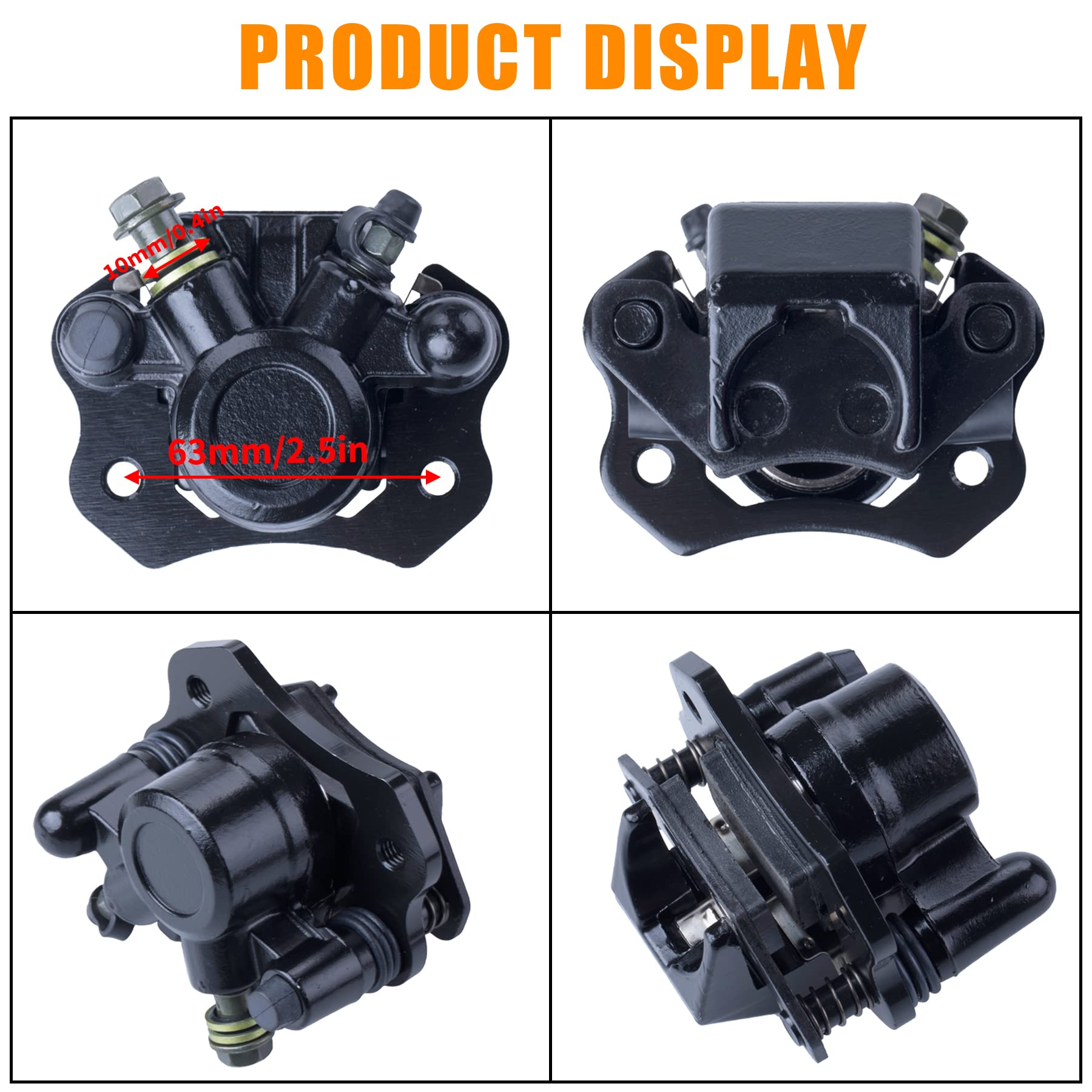 MWMNUN Chinese Rear Brake Caliper for ATV Coolster Taotao Kazuma Roketa Sunl Baja Kinroad 50cc 70cc 90cc 110cc 125cc 150cc 200cc