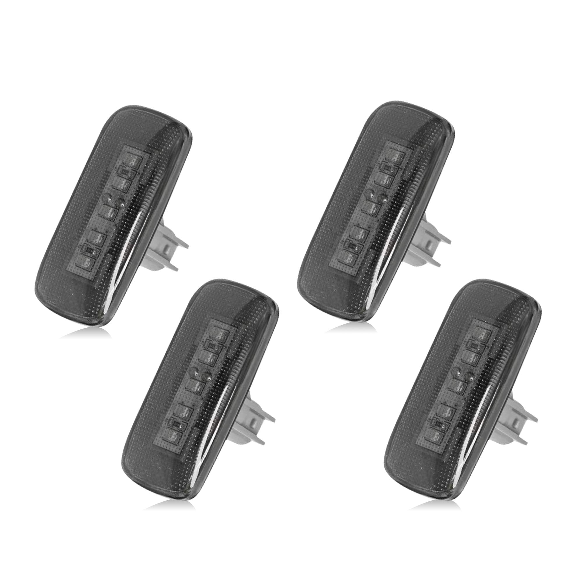 Husuku 4Pcs 5Led Dual Cab Bed Fender Led Side Marker Lights For 2010-2017 Dodge Ram 2500 3500 (2X Amber, 2X Red)