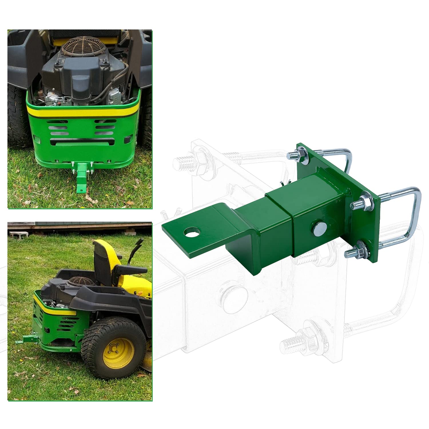 ECOTRIC Rear Tractor Zero Turn Trailer Hitch Lawn Mower Compatible with John Deere 400 Series Ztrac & 200, 400, 600 Series & Z22