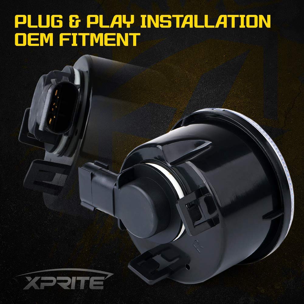 Xprite Amber Clear Lens Led Turn Signal Lights Plug & Play Assembly With Parking Funtion Compatible With 2007-2018 Jeep Wrangler