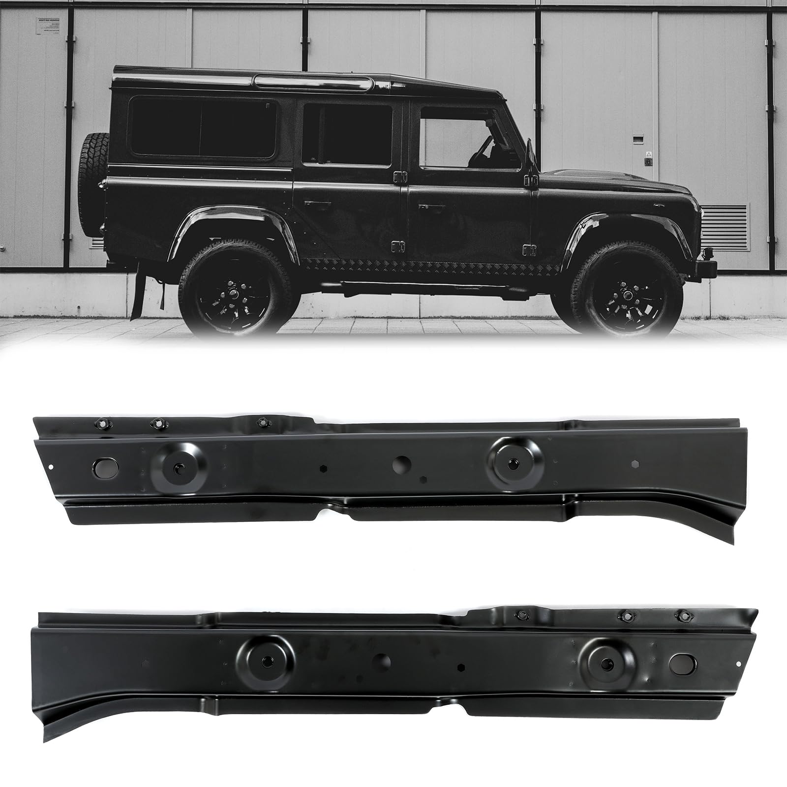 Ecotric Steel Floor Support Compatible With 1997-2006 Jeep Wrangler Tj Floor Pan Braces Body Mounts Torque Box Rust Frame Repair Replacement (Part Floor Supports)