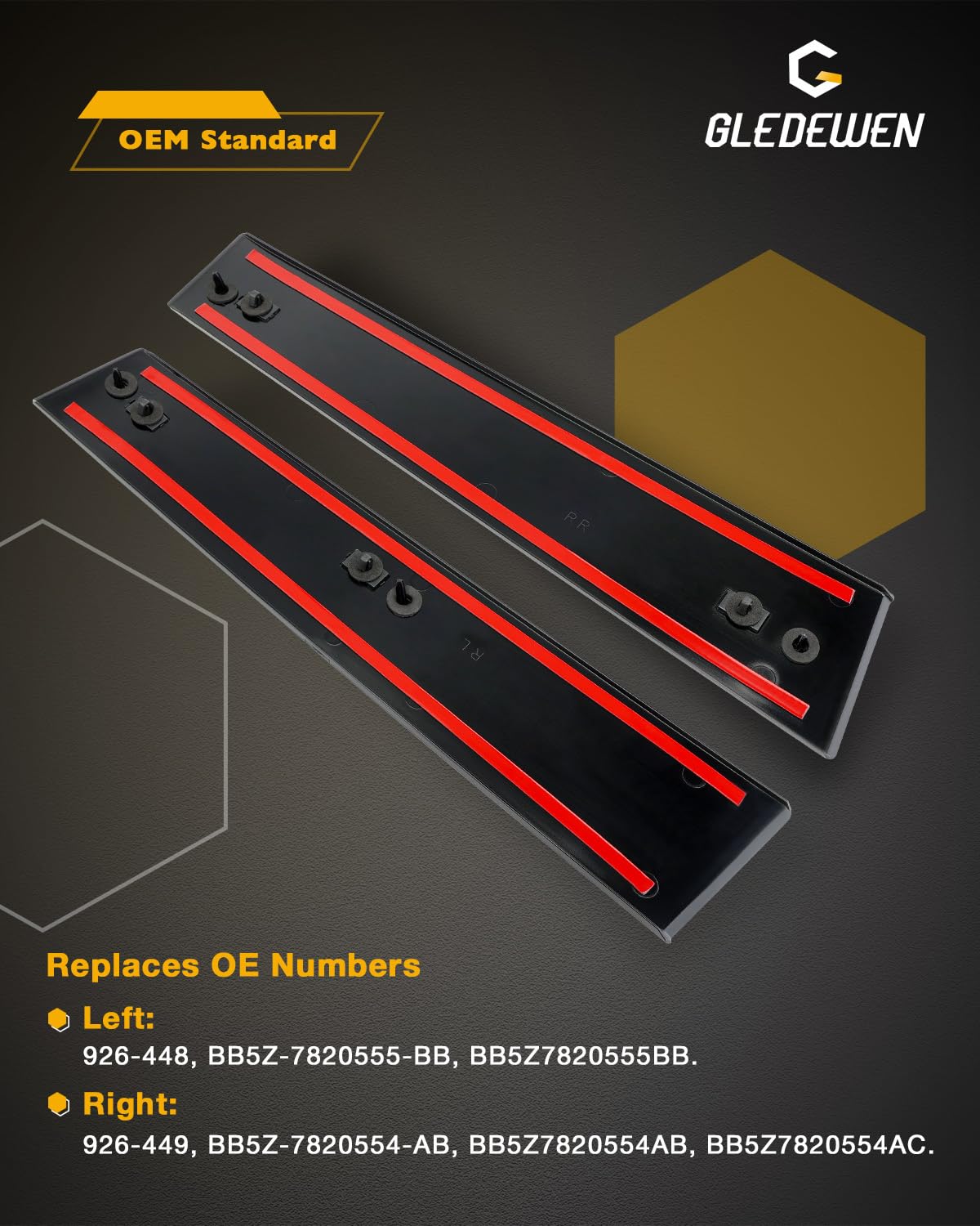 B Pillar Trim Molding, 926-448 926-449, Compatible With 2011-2016 Ford Explorer, Front Door Diver And Paseenger Side, Bb5Z-78205