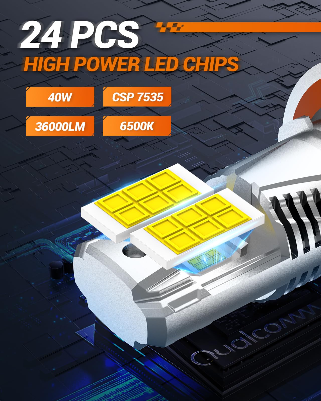 Sealight ??????/???????? Light Bulbs, 700% 36,000Lm Super Bright, 1:1 Real Size, ?????????? ???????? White H13/9008 Bulb For Car