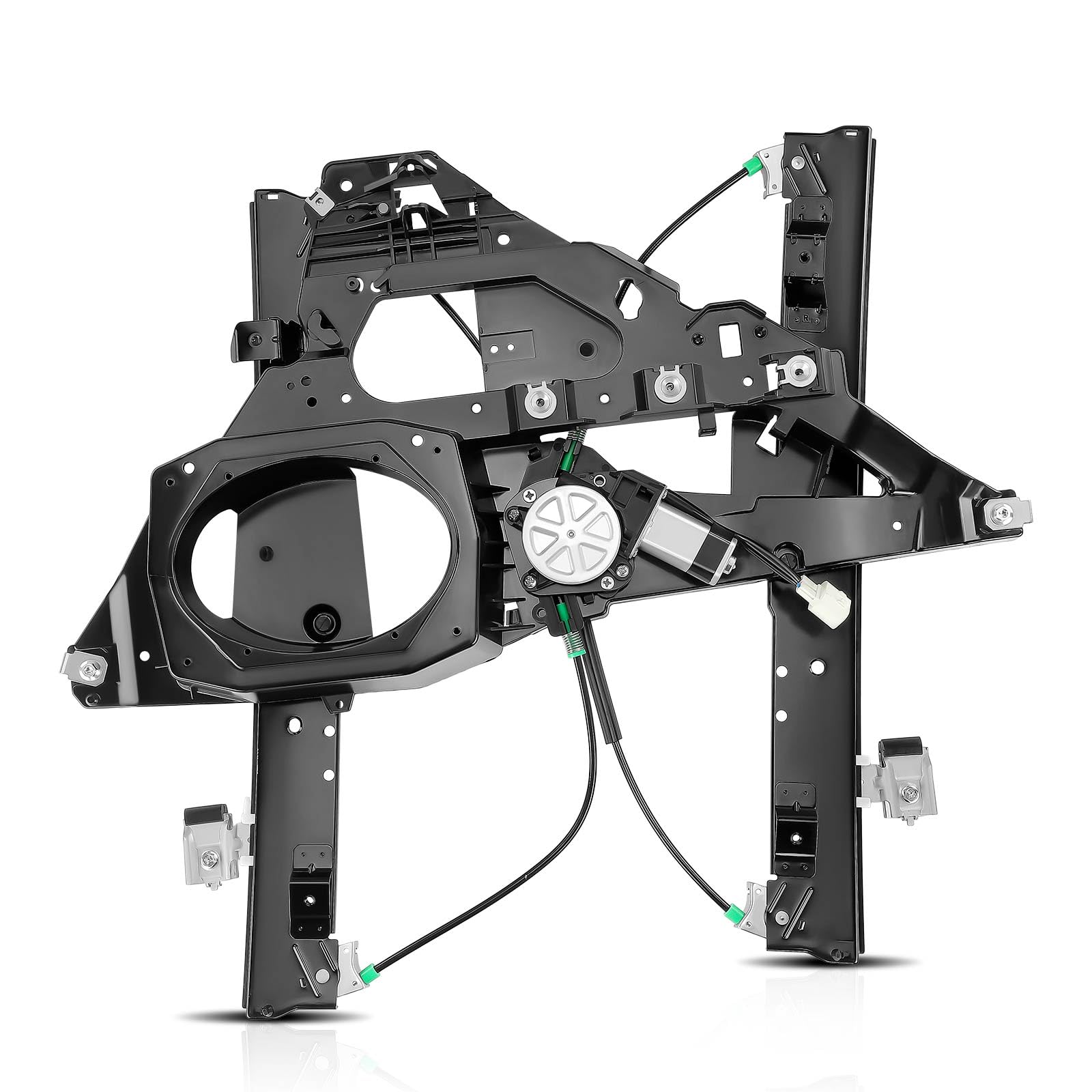 YHTAUTO Front Passenger Side Power Window Regulator With 2-Pin Motor Assembly and Interior Door Panel for Ford Expedition & Linc