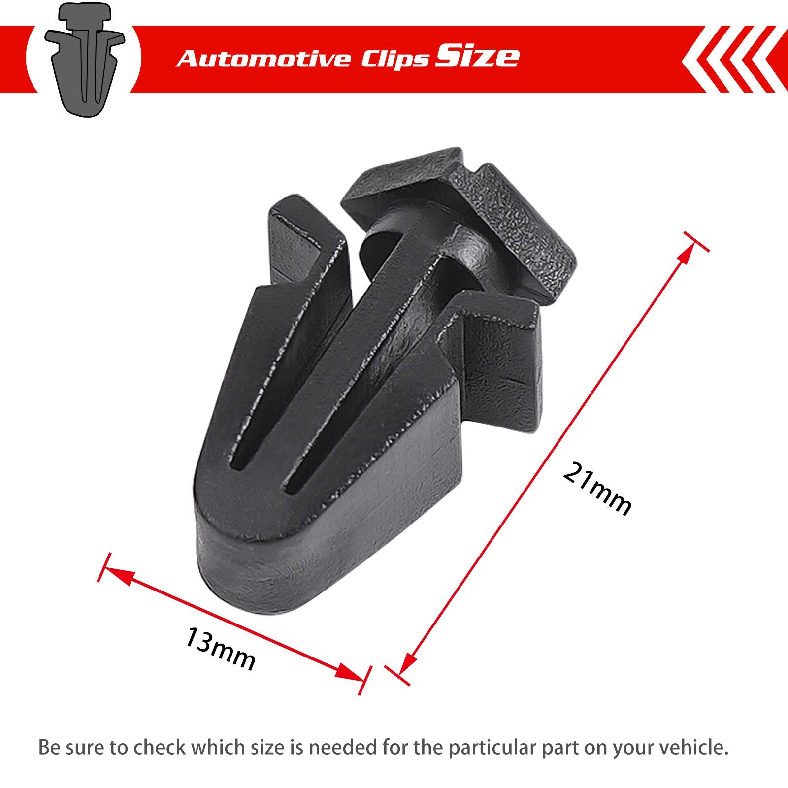 Otuayauto 30Pcs 01553-03831 Black Grill Clips - Replacement For Nissan Titan, Frontier, Pathfinder, Xterra, Pickup Front Grille