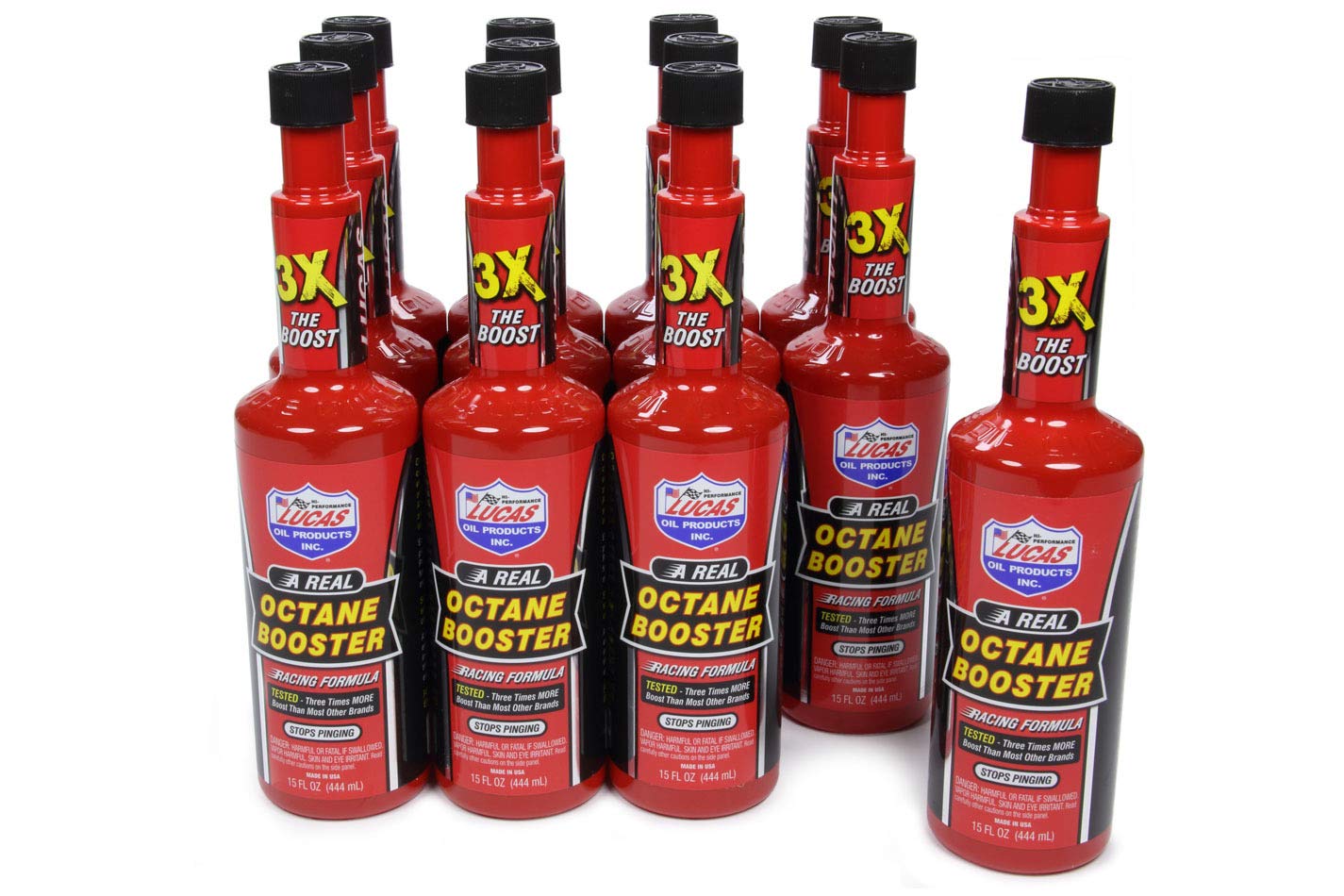 Lucas Oil 10026-Pk12 Octane Booster - 15 Oz (Pack Of 12)