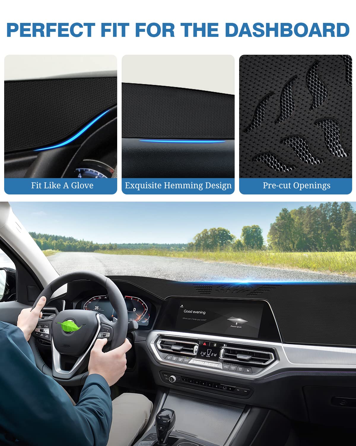 Fiilines Dash Cover Compatible With 2019 2020 2021 2022 Bmw X5/X7 Dashboard Cover Mat For X5/X7 Accessories Sunshade Nonslip Mes