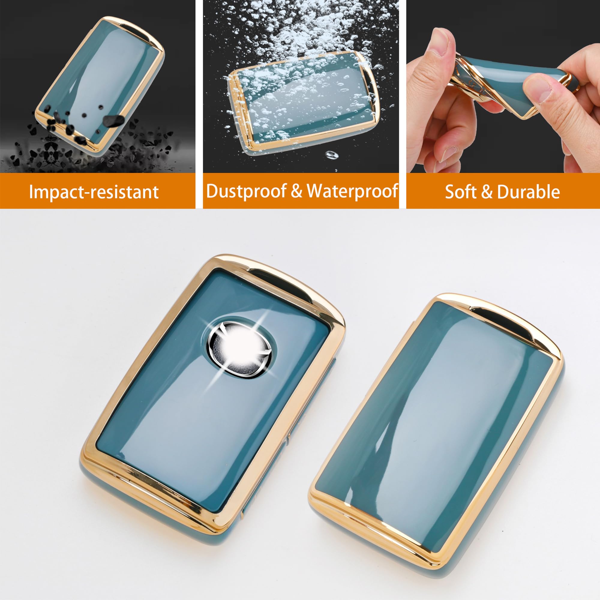 Tecarate Compatible For Mazda Key Fob Cover - Soft Tpu Key Fob Case Compatible For 2019-2022 Mazda 3, Mazda 3 Hatchback, 2020-2022 Mazda Cx-5, Cx-30, Cx-10 Smart Remote Keyless(Red