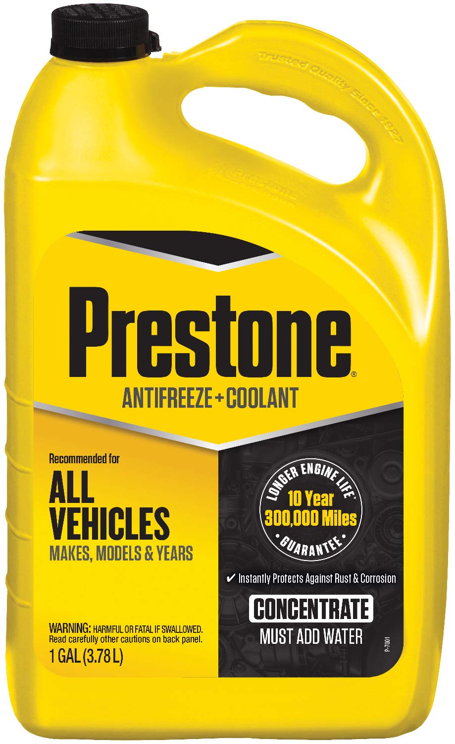 Prestone AF2000-6PK Extended Life Anitfreeze - 1 Gallon, (Pack of 6) , Yellow
