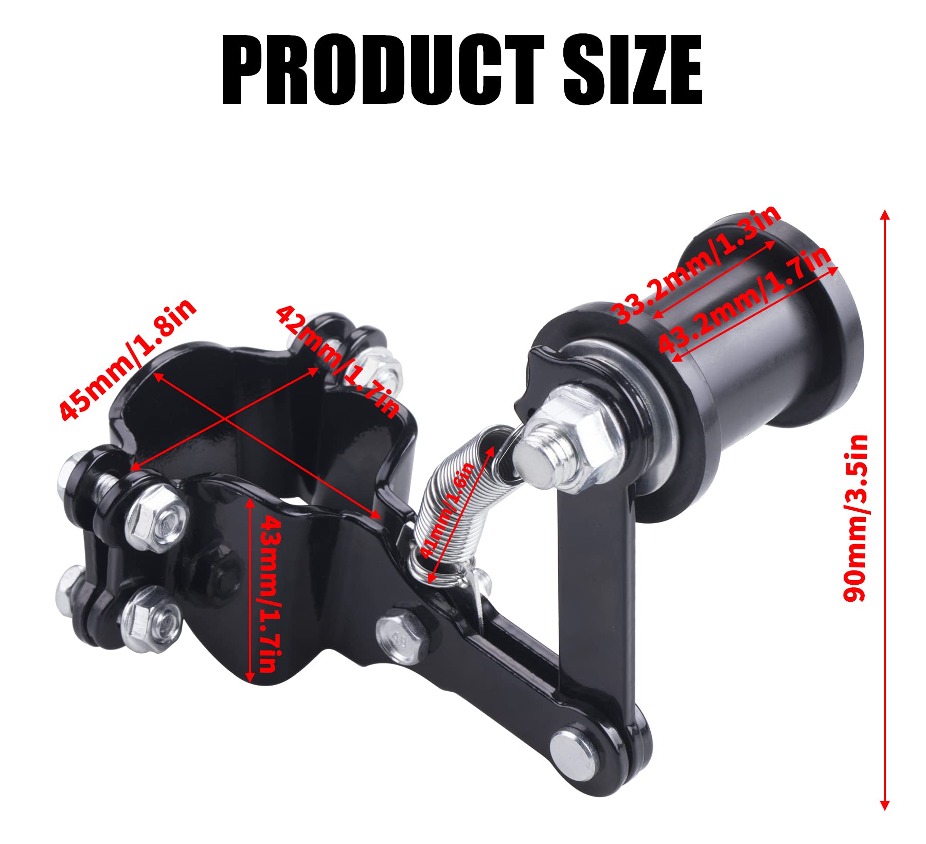 Cncmotok Universal Motorcycle Chain Adjuster Tensioner Guide With Three Backup Guide Wheels Dirt Pit Pro Dirt Bike 4 Wheeler