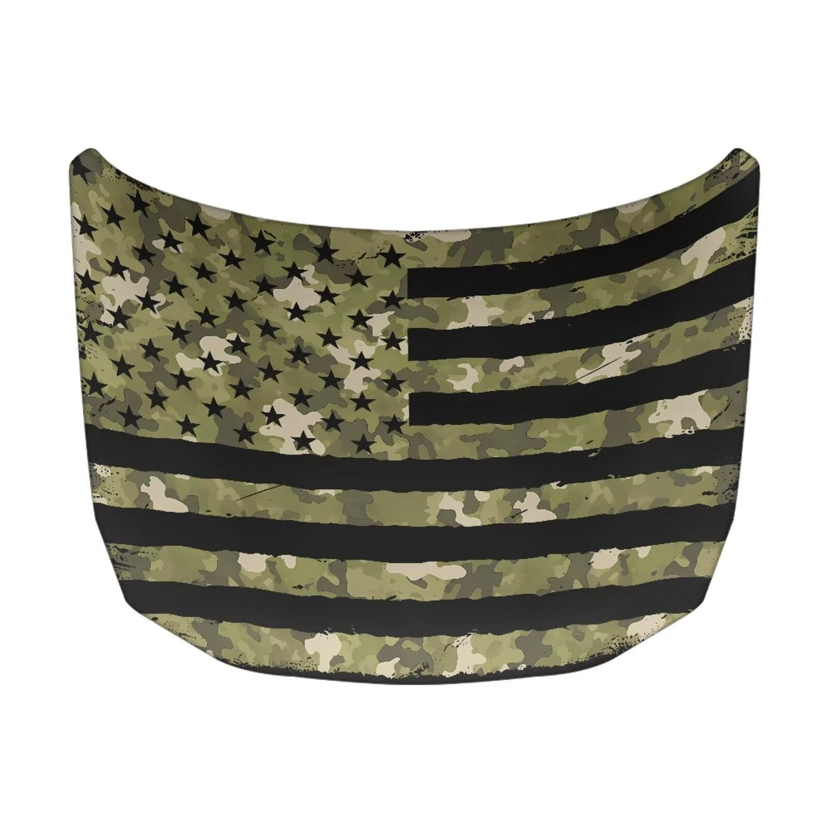American Flag Green Camo Car Hood Cover Stretchable Car Hood Protector Waterproof Sun Proof 4th of July Patriotic Decorations Ea
