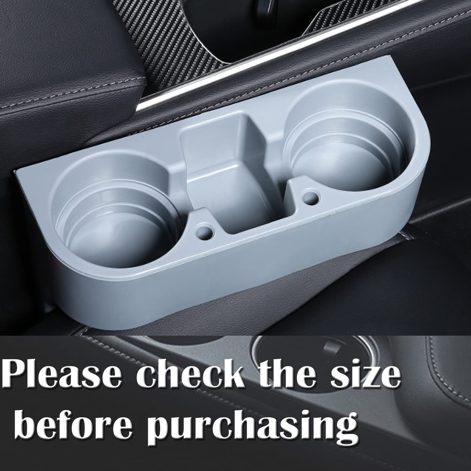 Heart Horse Cup Holder Portable Multifunction Vehicle Seat Cup Cell Phone Drinks Holder Box Car Interior Organizer (Grey)