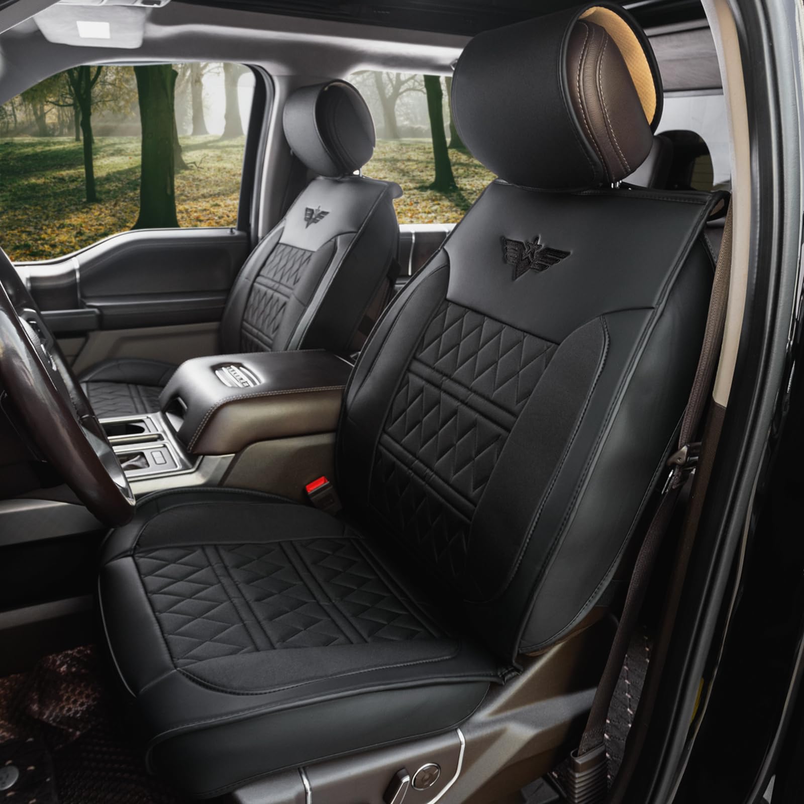 Lpi Truck Heavy Duty Premium Truck Seat Covers For Front Seats, For Full-Size Truck Suv, Padded Seat Cover With Bottom Wrap-Arou