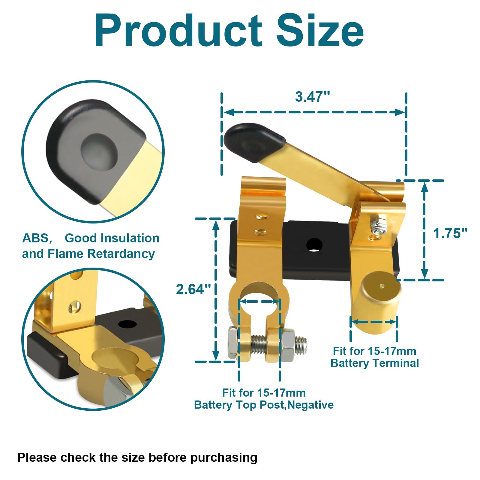 Vwtni Battery Disconnect Switch, Top Post Knife Blade Master Switch, Battery Disconnect Switch 12V 24V, Battery Cut Off Shut Off
