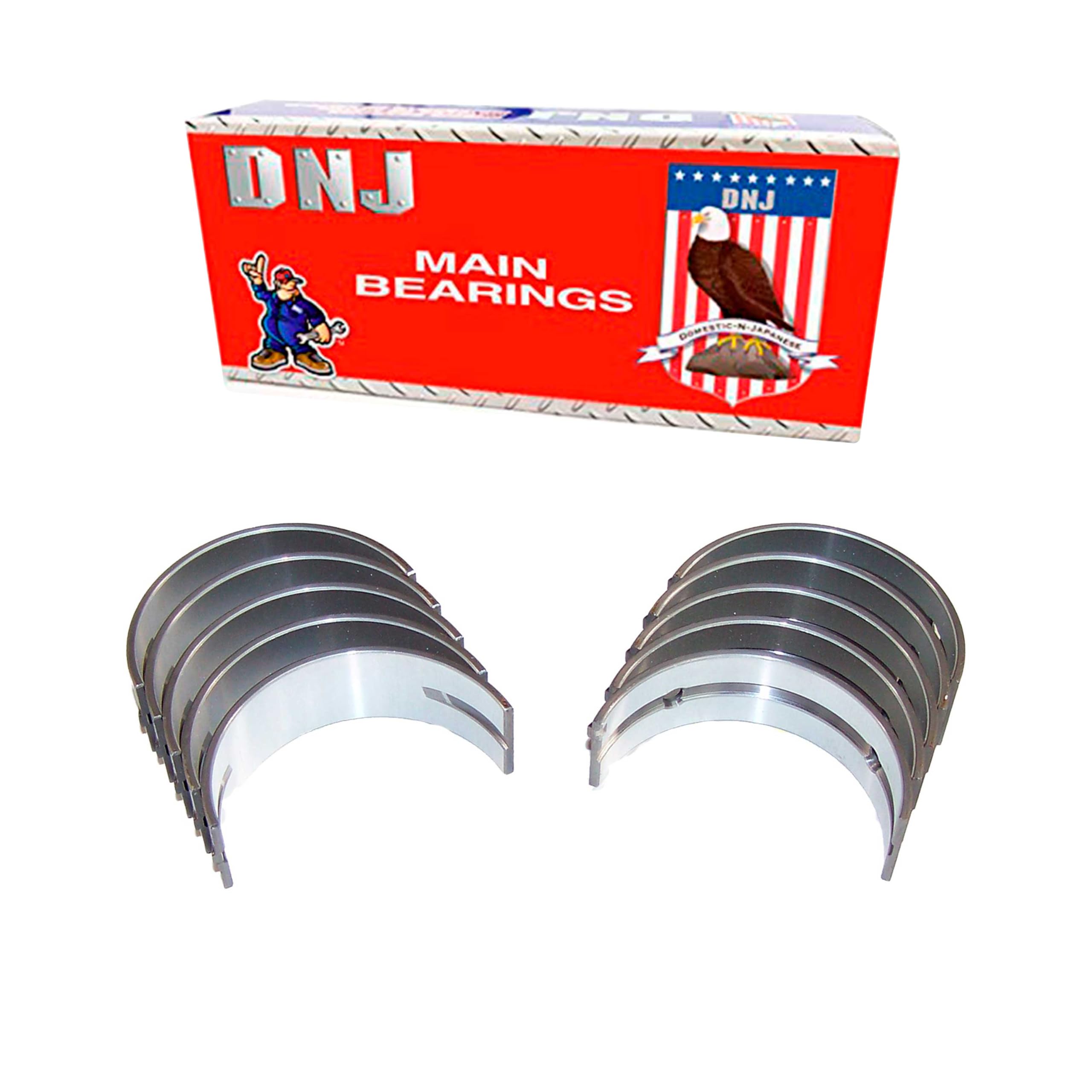 Dnj Mb216.10 Oversize Main Bearings For 2002-2015 / Acura, Honda/Accord, Civic, Cr-V, Crosstour, Element, Ilx, Rdx, Rsx, Tsx / 2.0L, 2.3L, 2.4L / Dohc / 16V /K20A2, K20A3, K20Z1, K20Z3