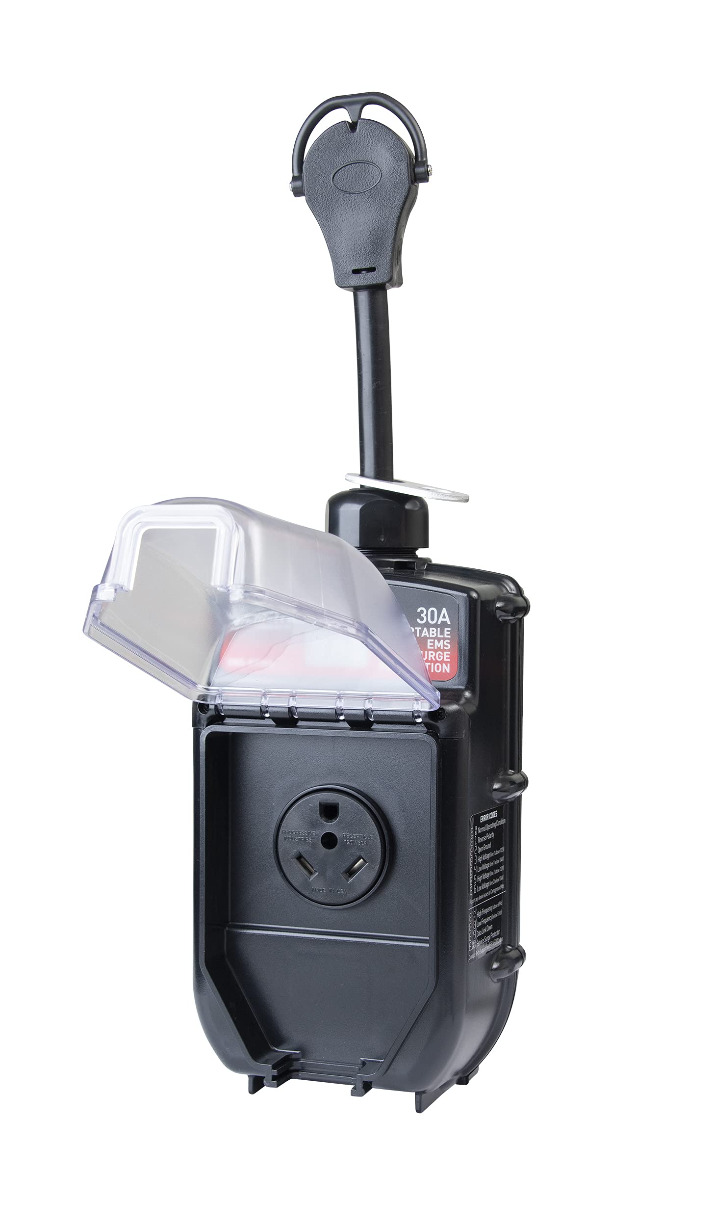 Progressive Industries Portable RV Surge Protector, 30 Amp EMS with Integrated Display, Fault Detection, and All Weather Shield