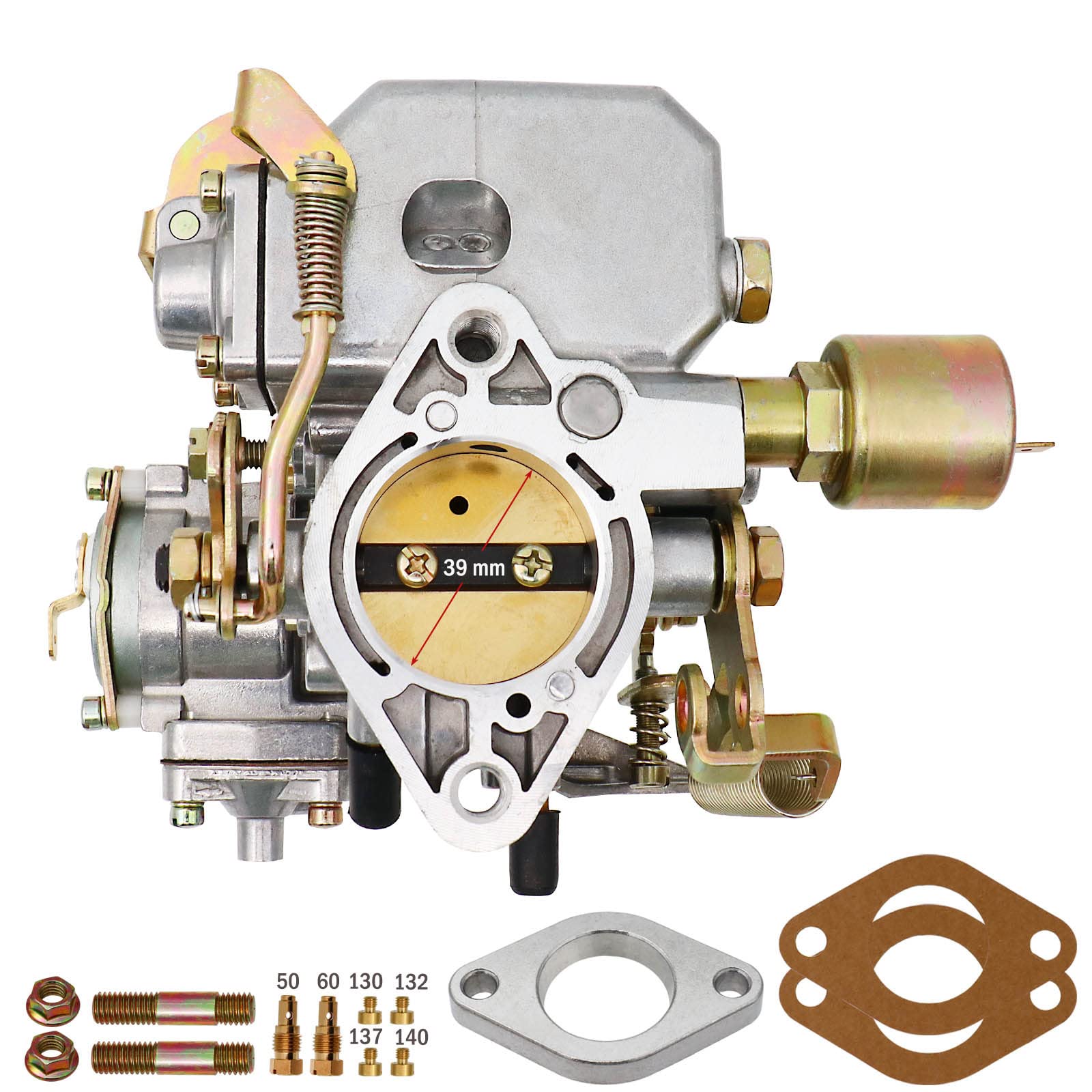 39 Pict-3 Carburetor For Vw Beetles Super Beetles 1971-1979 Dual Port 1600Cc Air Cooled Type 12V Engine Electric Choke Volkswage