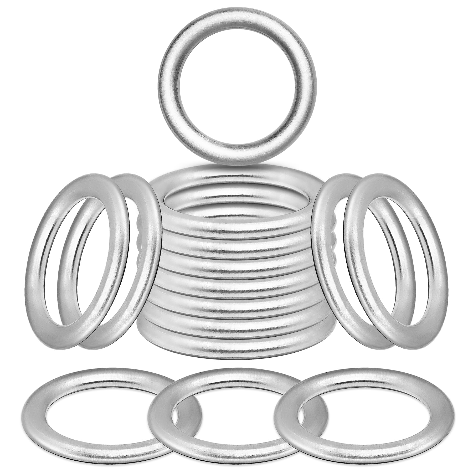 luxlead 15 PCS Engine Oil Drain Plug Crush Washer Seal Ring Aluminum Gaskets Compatible with Jetta Passat Tiguan Golf CC Audi A3