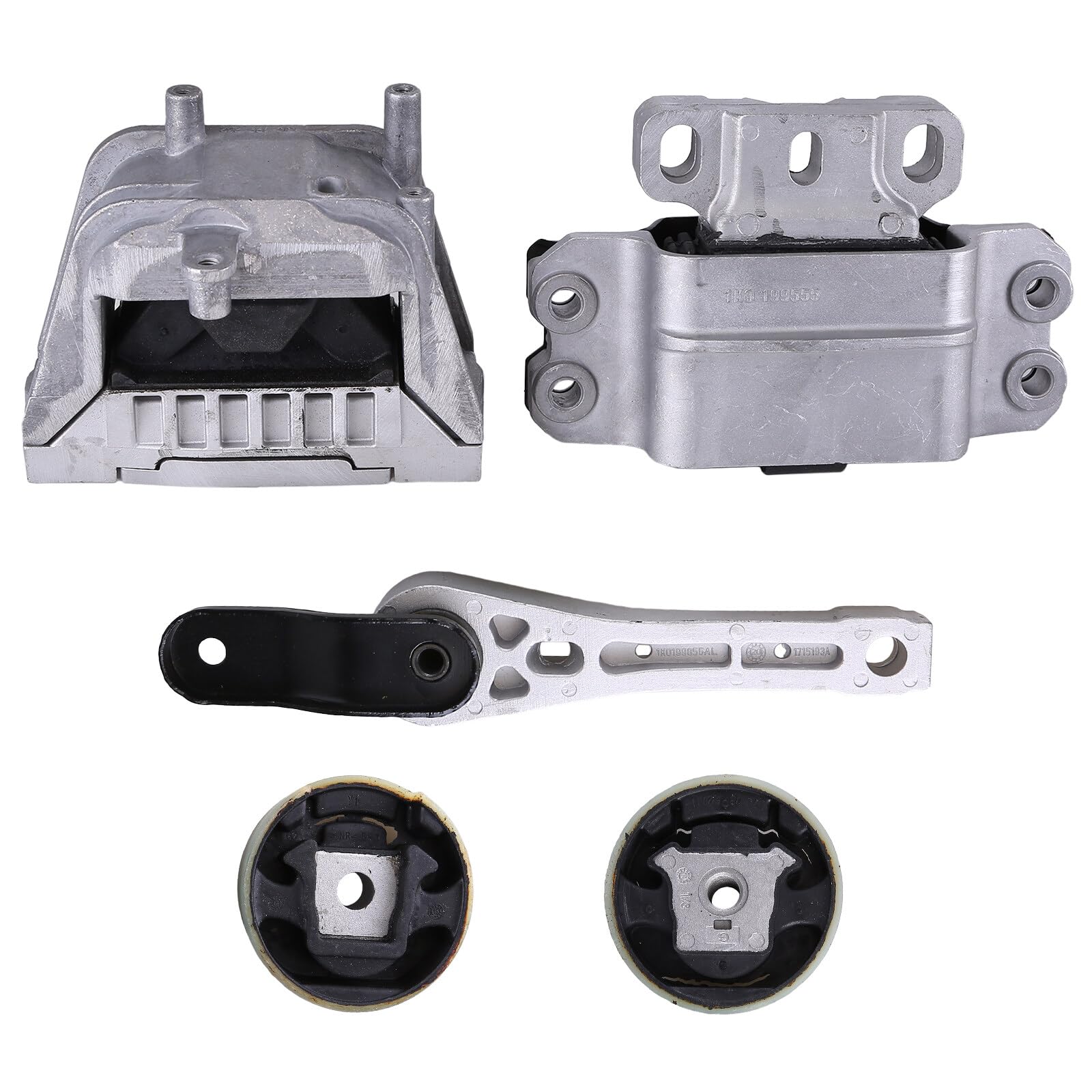Oskkude Engine Motor Mount Kits Compatible With Vw Jetta 18-05 L5-2.5L Sedan Vw Jetta 14-08 L5-2.5L Wagon Vw Rabbit 09-06 L5-2.5L Engine Transmission Mount Replace 1K0199855Bb, 1K0199262Bc