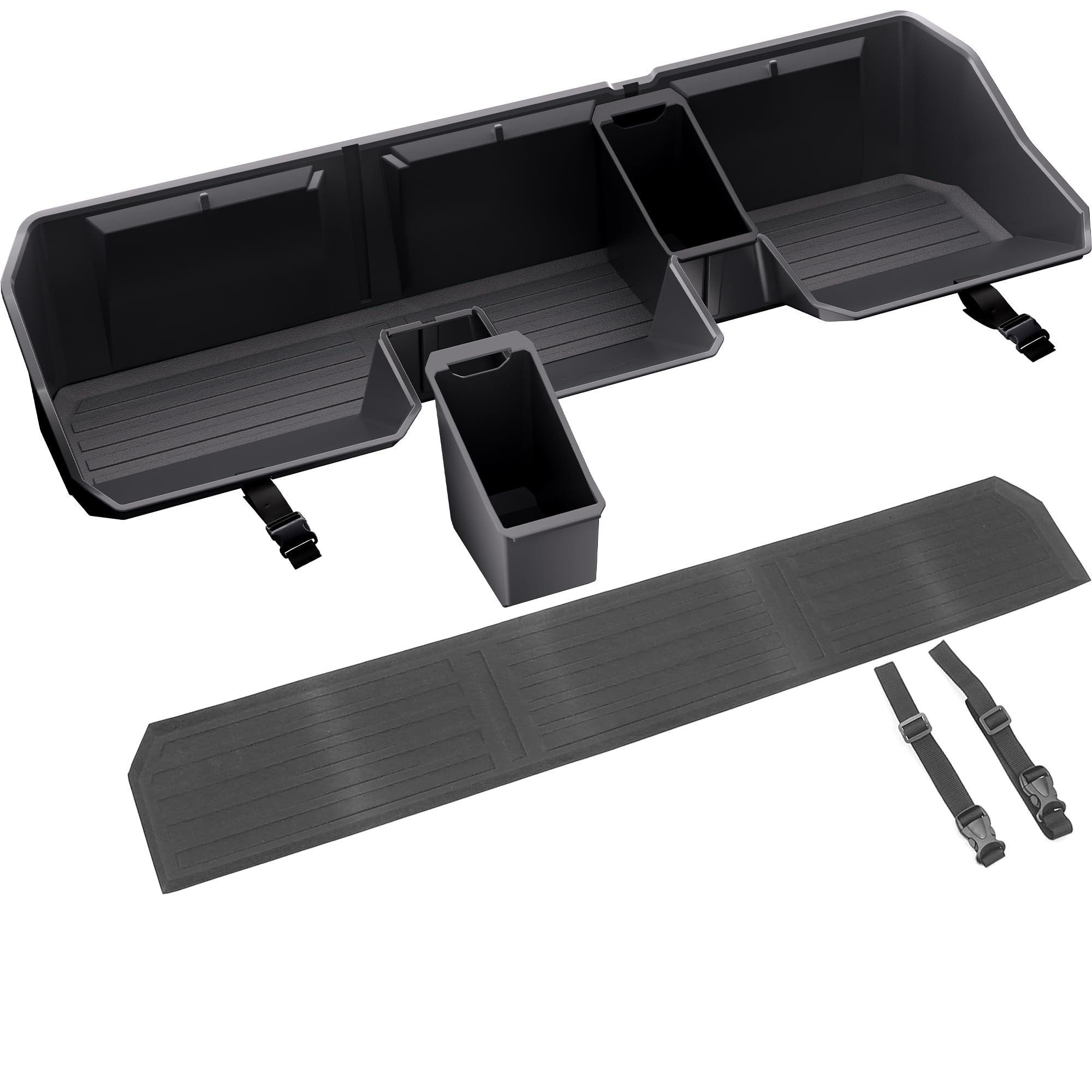 WHALEMOTOR Underseat Storage Compatible with Cybertruck 2024, Rear Under Seat Organizer Cargo Box For Cybertruck 24 Accessories,