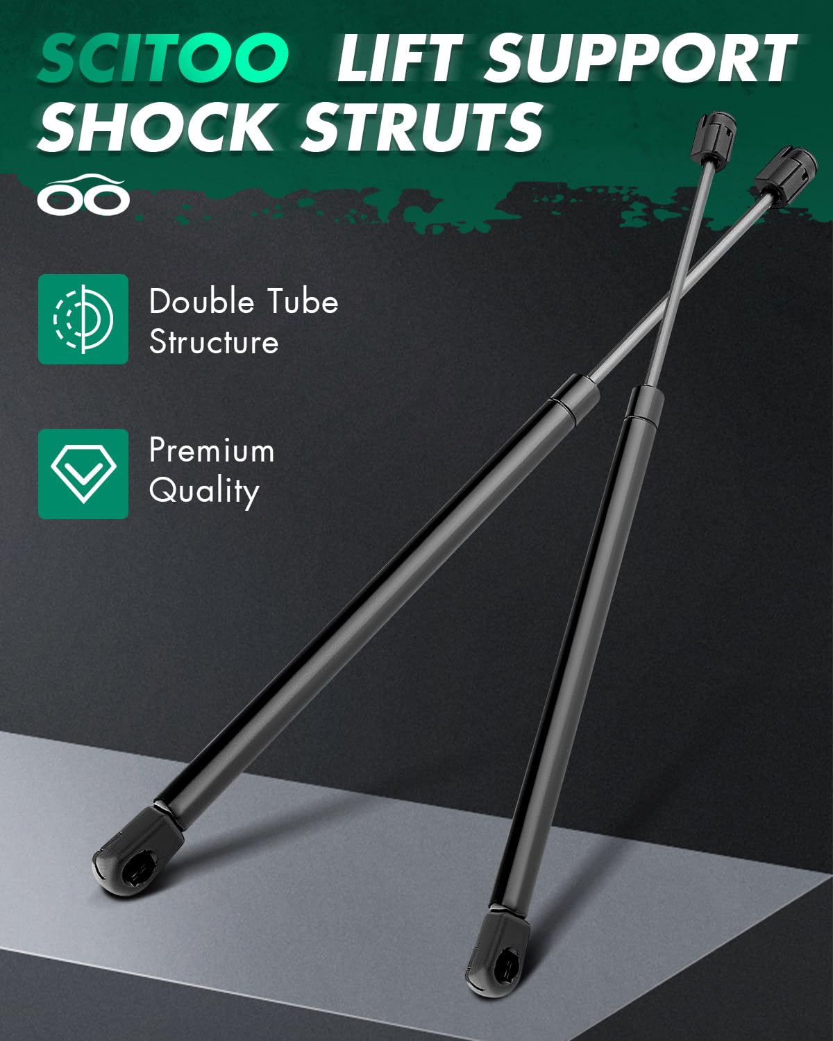 Scitoo Rear Left And Right Window Glass Lift Supports Struts Gas Springs Shocks Fit For Jeep Grand Cherokee 2005-2010 -Replace 6