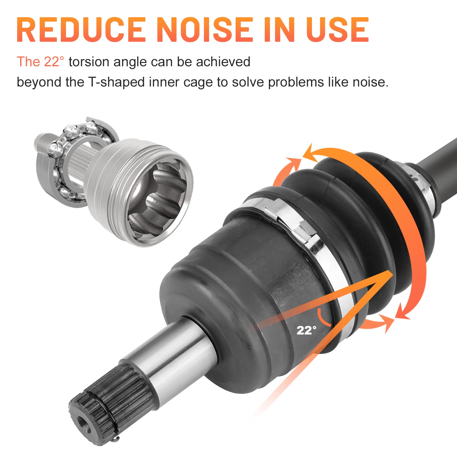 Front Left & Right CV Axle Shaft with Wheel Bearing for Yamaha Grizzly Bruin 350 400 Kodiak Wolverine 450 4x4 2003 2004 2005 200