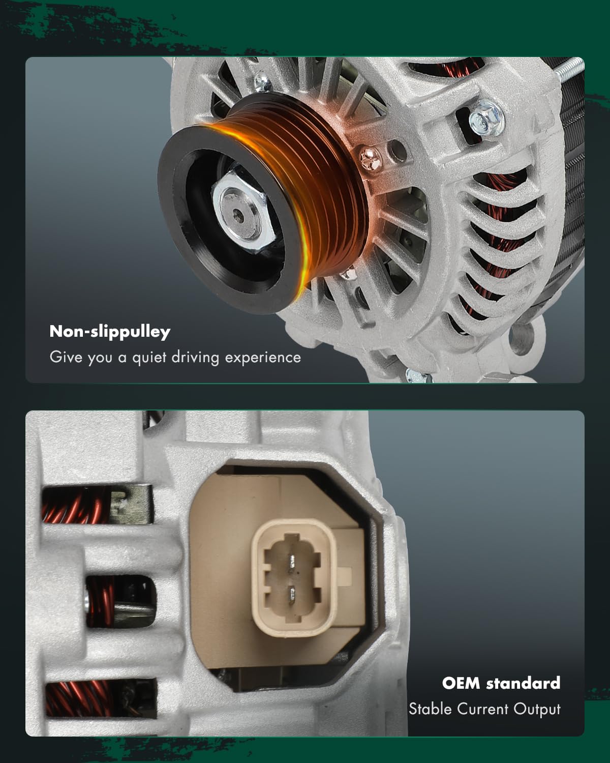 SCITOO Alternator Fit for Pontiac G8 2008-2009 V6 3.6L- 12V 120Amp CW 6-Groove Pulley, Replace OE# 11420