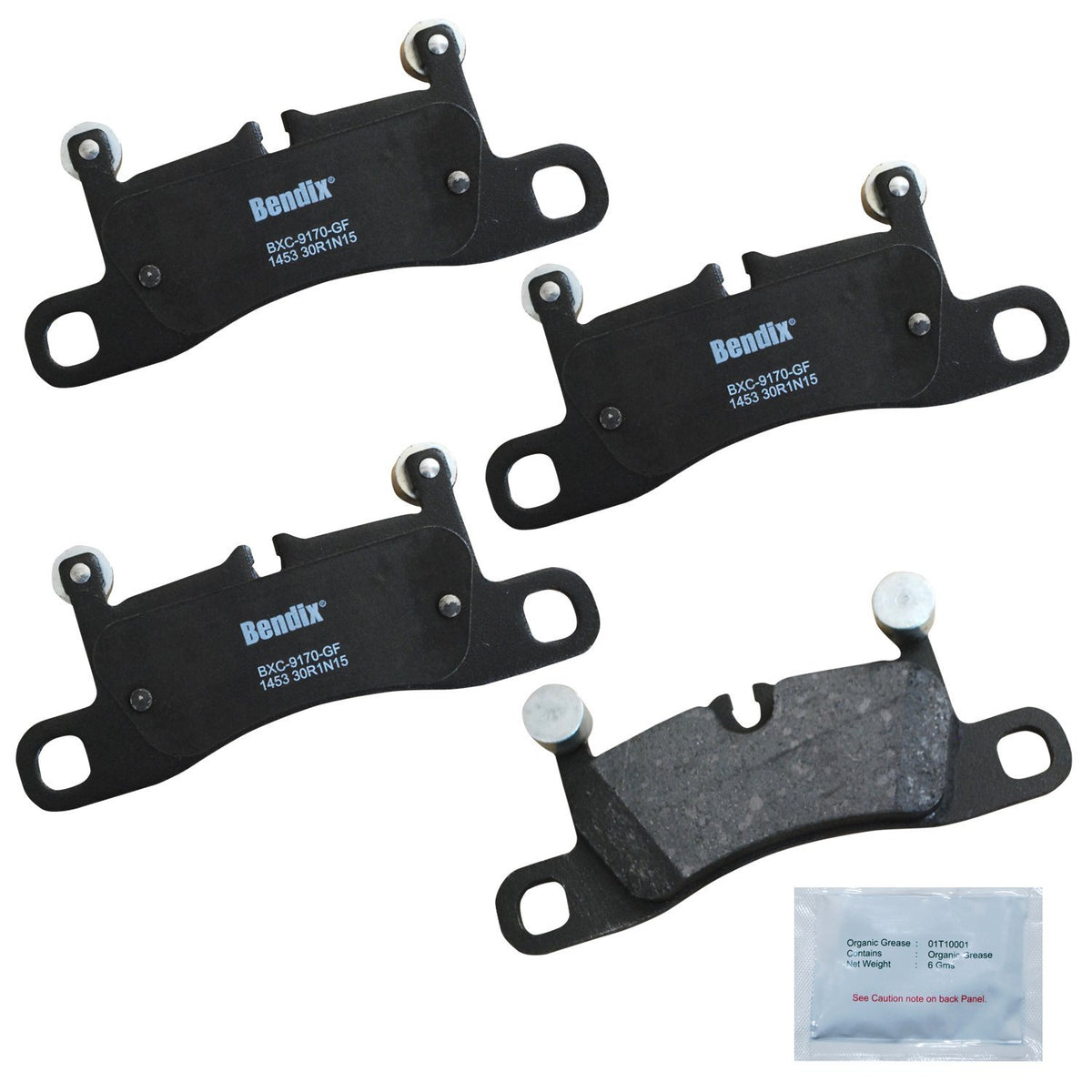 Bendix Priority1 Cfc1453 Ceramic Rear Brake Pads For Porsche Cayenne 2018-2011, Volkswagen Touareg 2018-2011