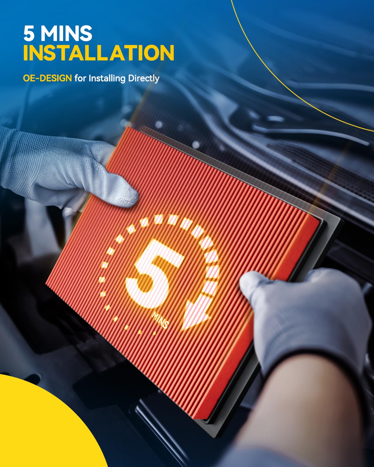 Philtop Upgraded Engine Air Filter Ca11876 Replacement For Audi A3, A3 Quattro, Q3, S3, Tt Quattro & Volkswagen Arteon, Golf, Gt